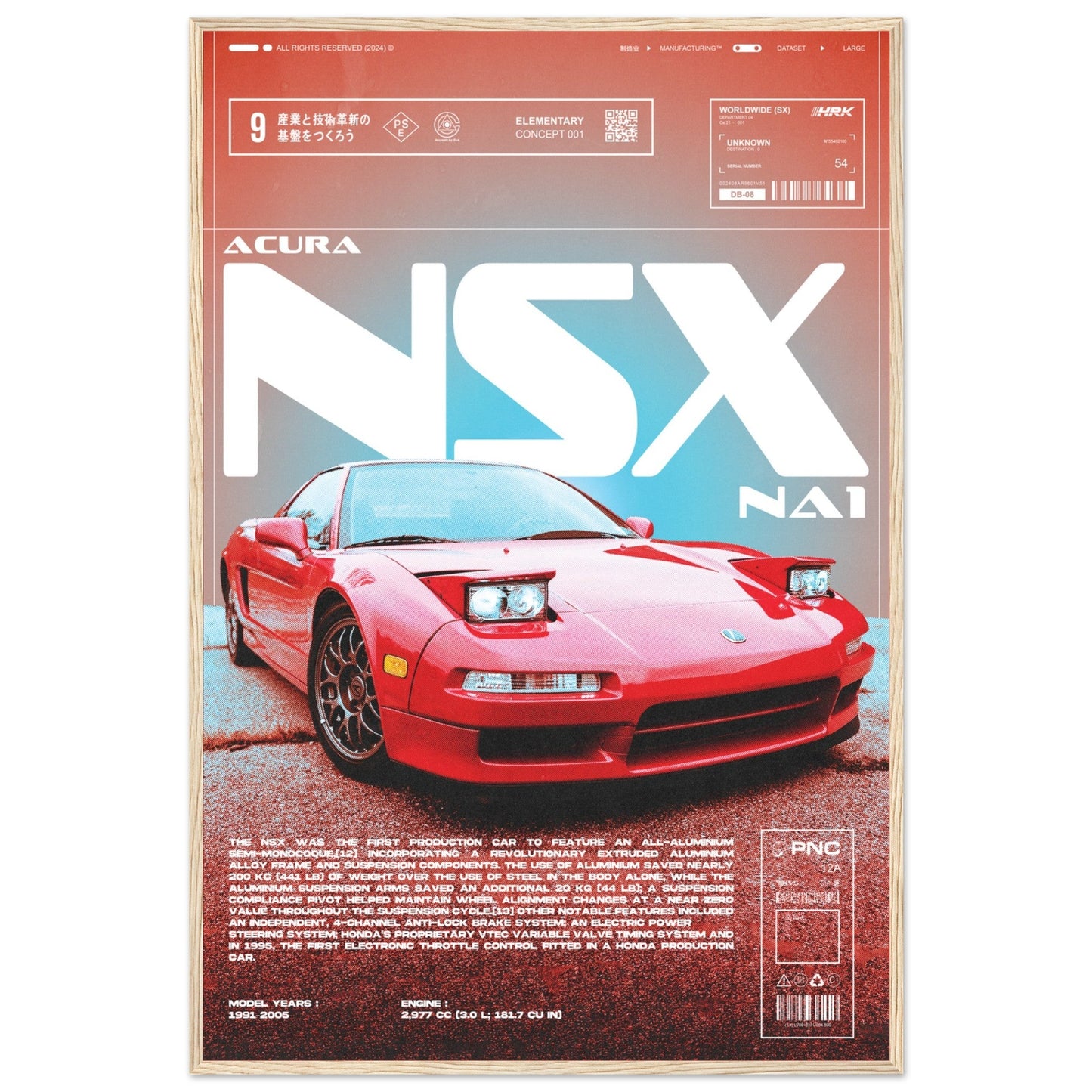 ACURA NSX NA1 POSTER - ChordPrints