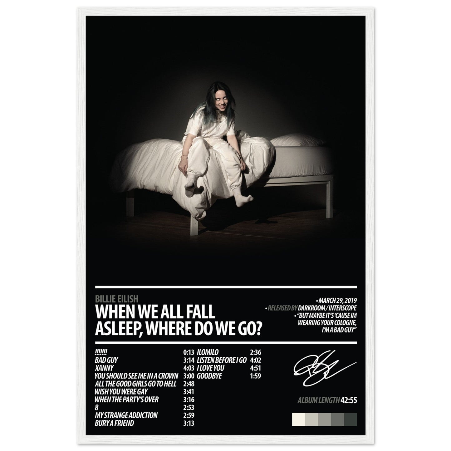 BILLIE EILISH Album Poster | WHEN WE ALL FALL ASLEEP, WHERE DO WE GO? - ChordPrints