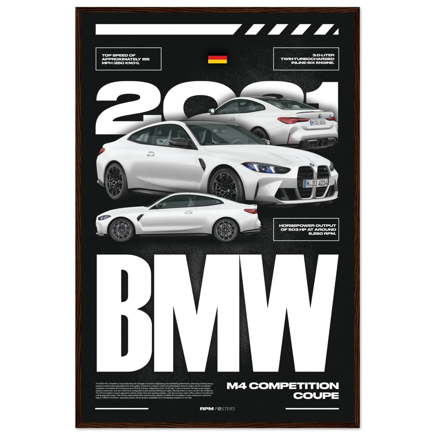 BMW M4 COMPETITION COUPE POSTER - ChordPrints