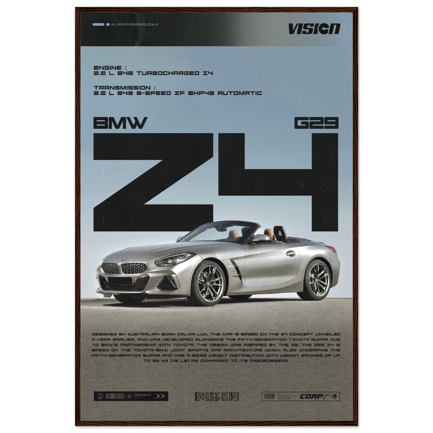 BMW Z4 G29 POSTER - ChordPrints