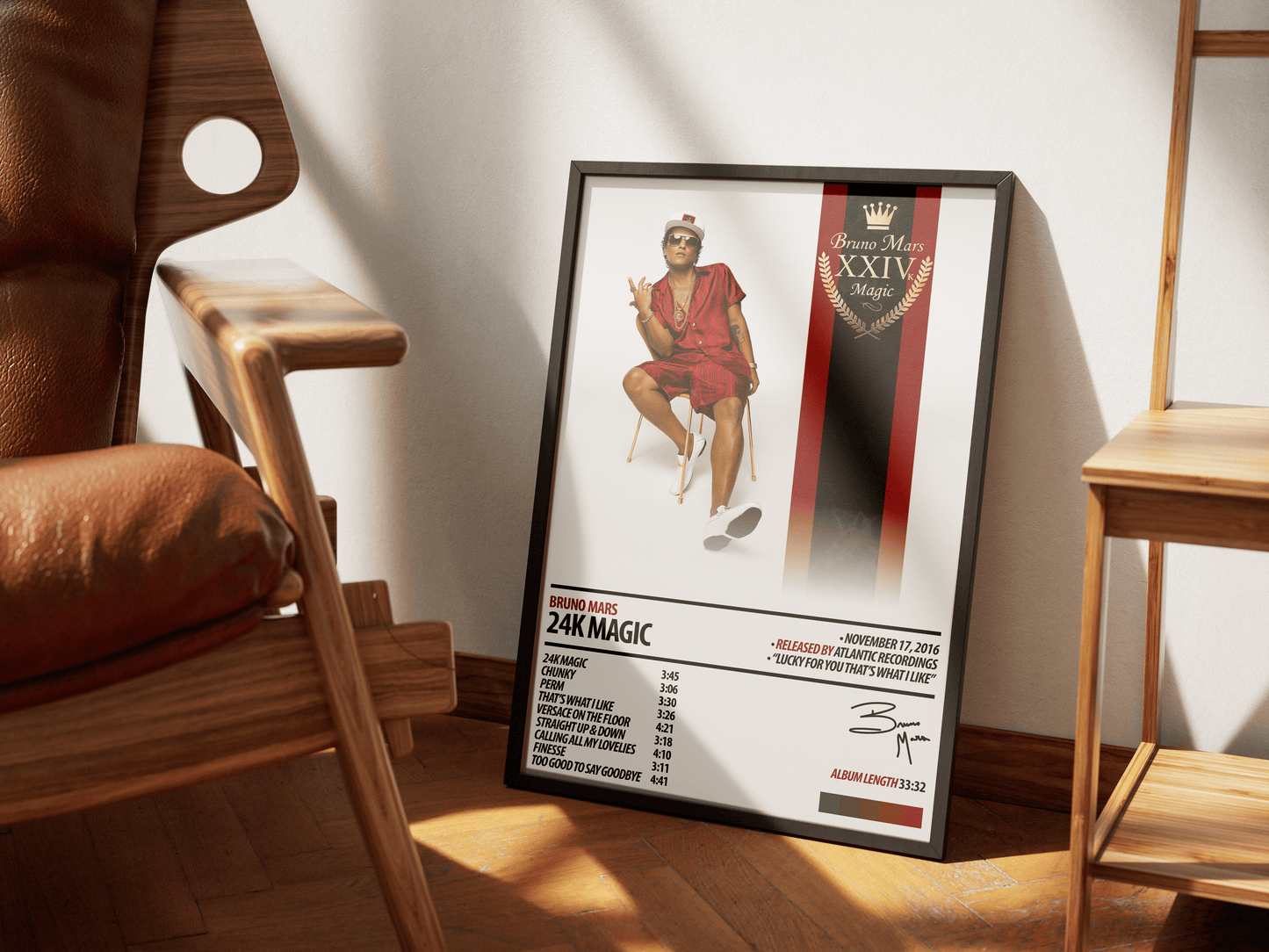 BRUNO MARS Album Poster | 24K Magic - ChordPrints