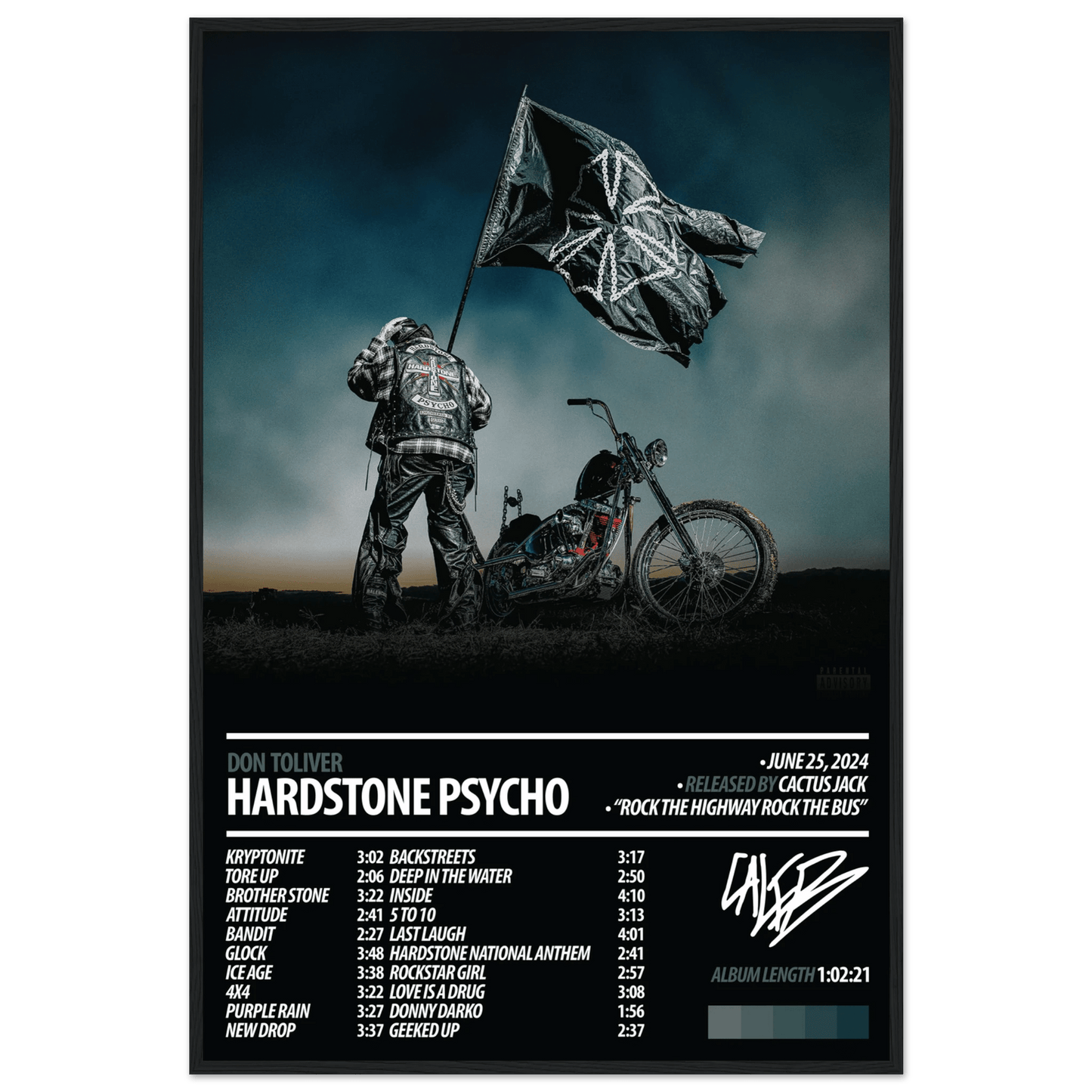 DON TOLIVER Album Poster | HARDSTONE PSYCHO - ChordPrints