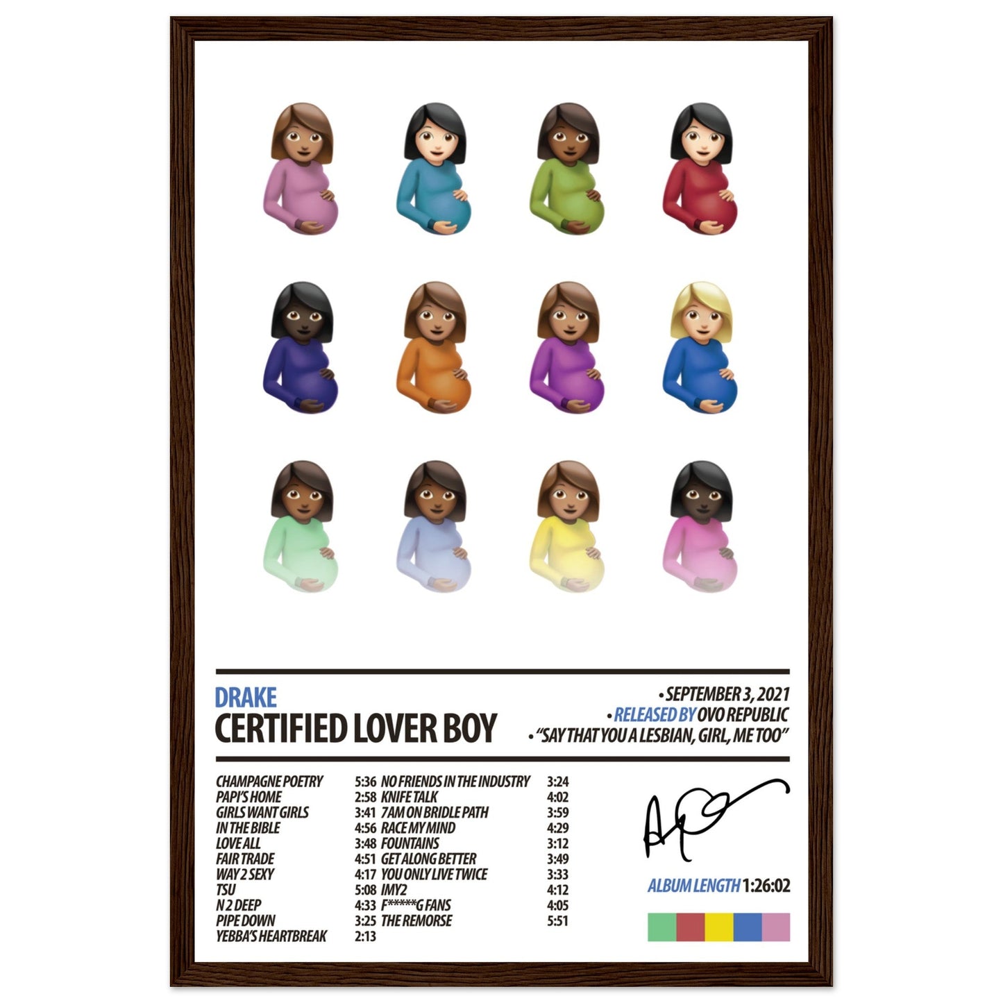 DRAKE Album Poster | Certified Lover Boy - ChordPrints