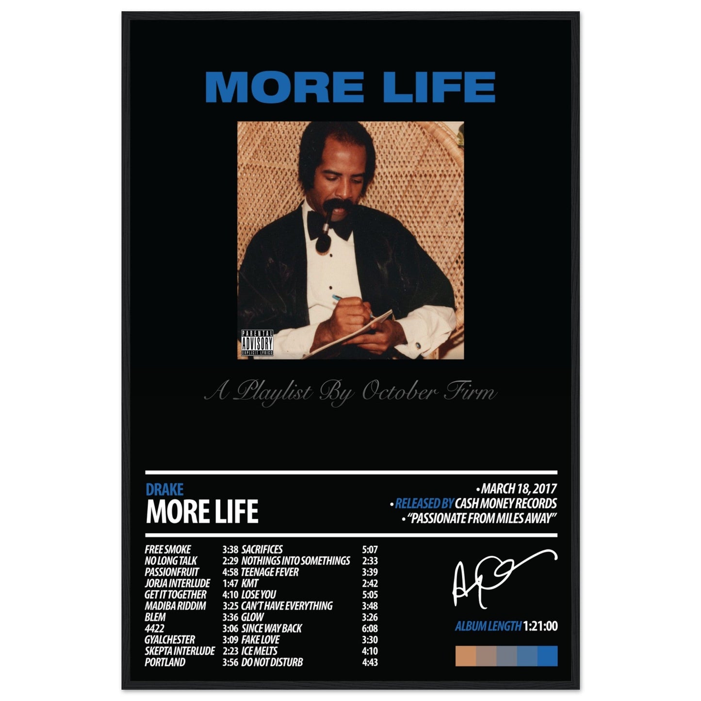 DRAKE Album Poster | More Life - ChordPrints