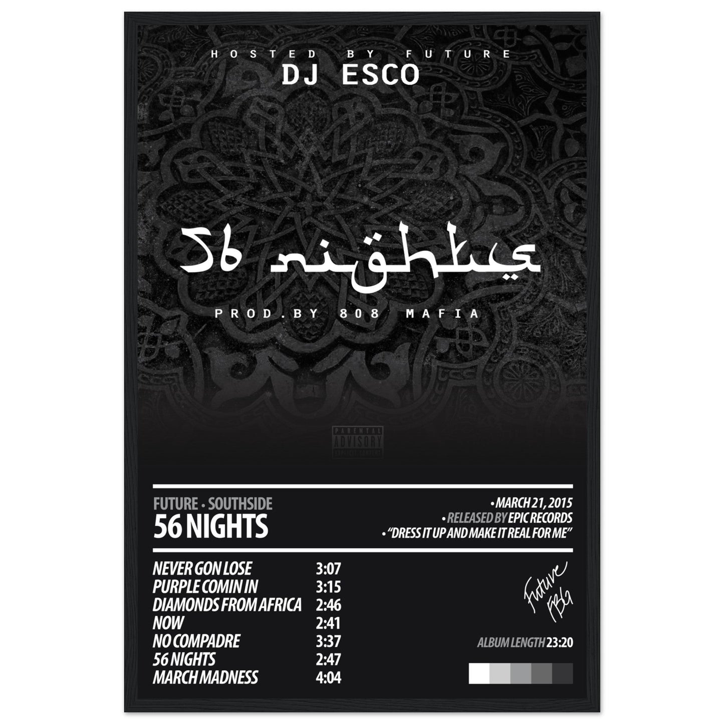 FUTURE Album Poster | 56 Nights - ChordPrints