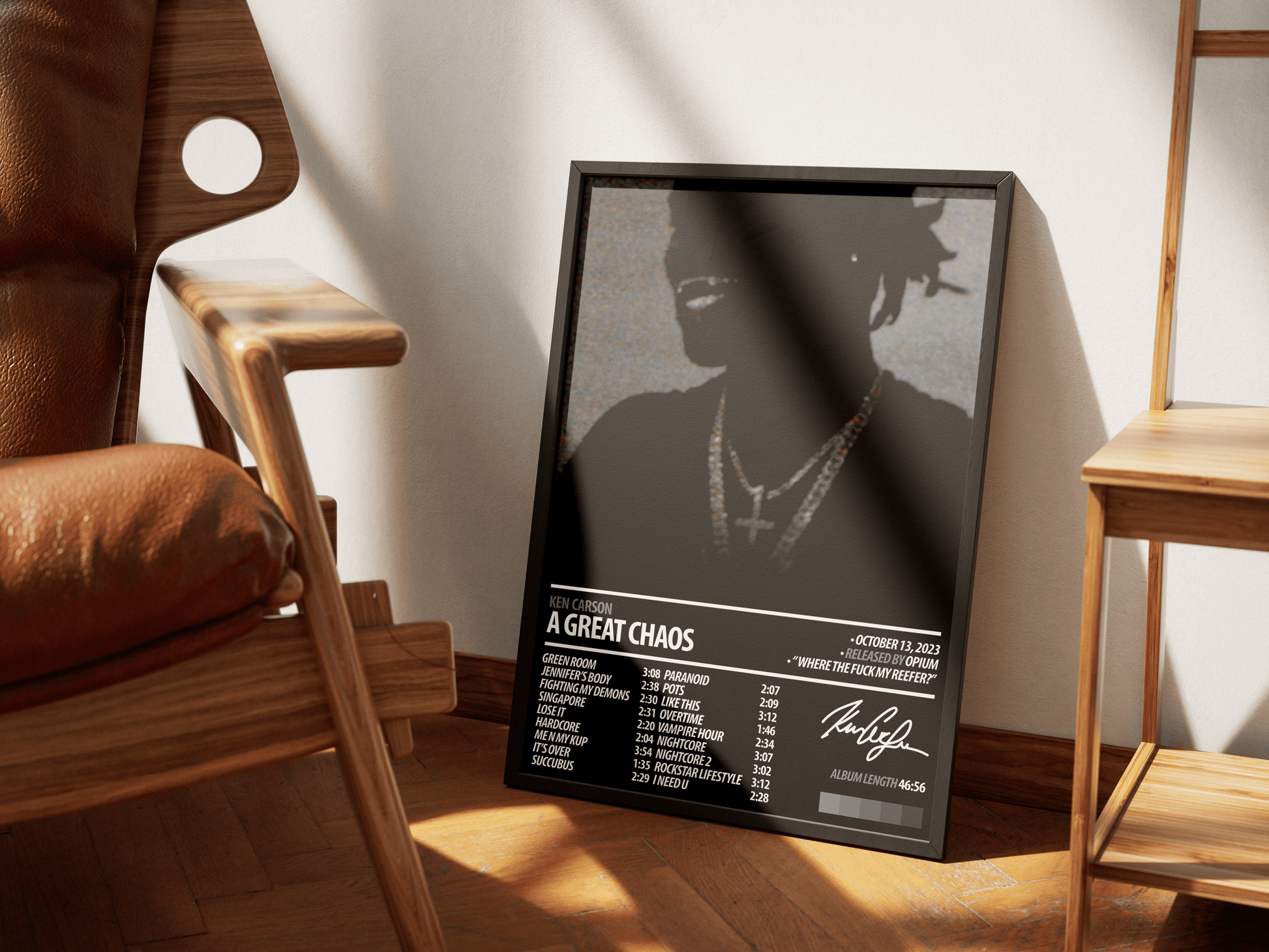 KEN CARSON Album Poster | A Great Chaos - ChordPrints