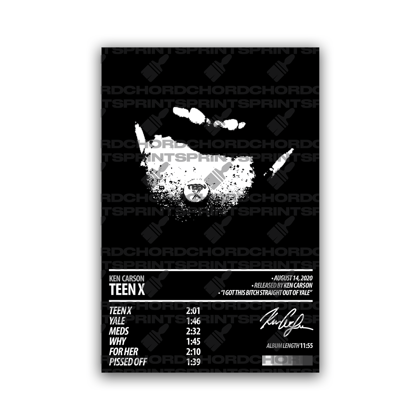 KEN CARSON Album Poster | Teen X - ChordPrints
