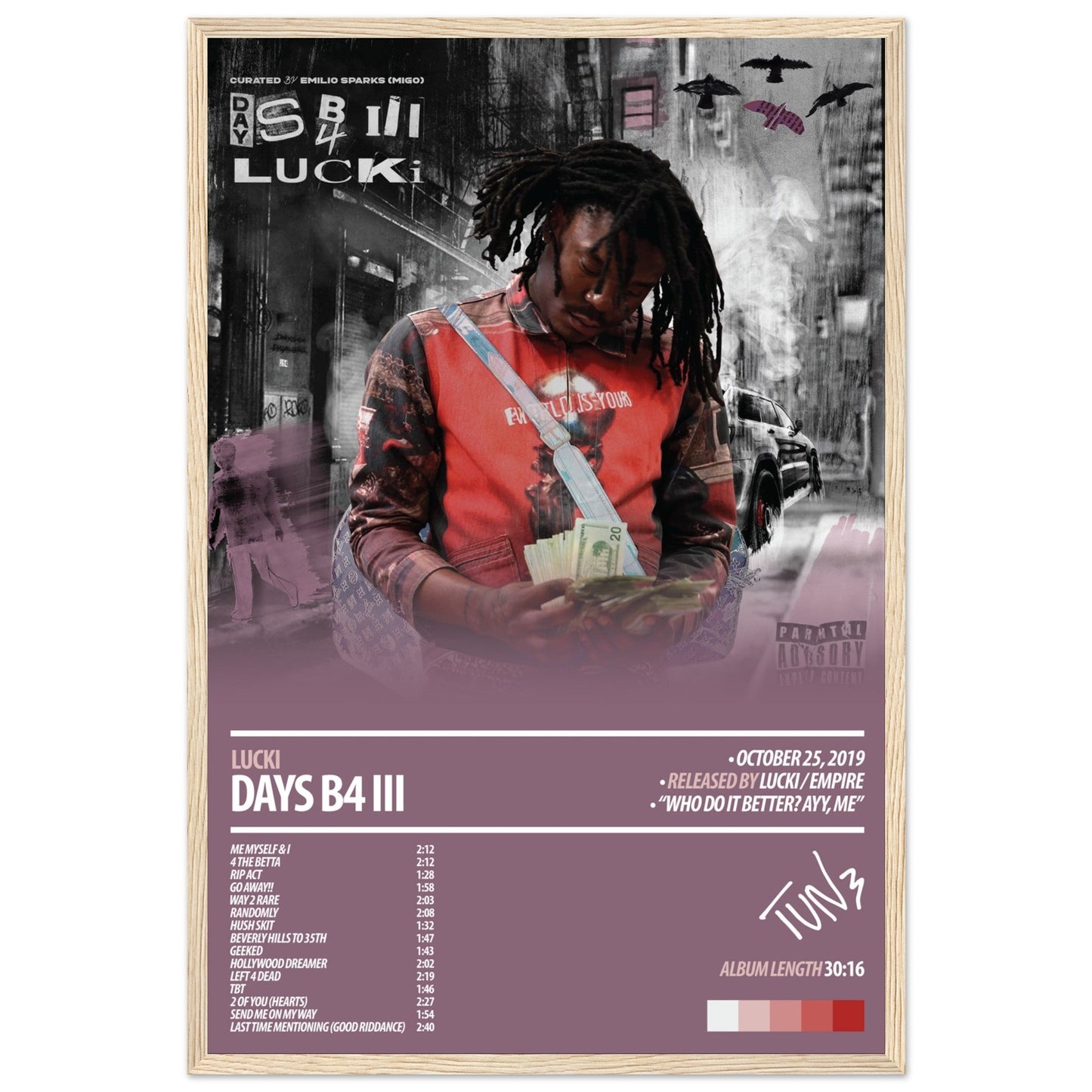 LUCKI Album Poster | Days B4 III - ChordPrints