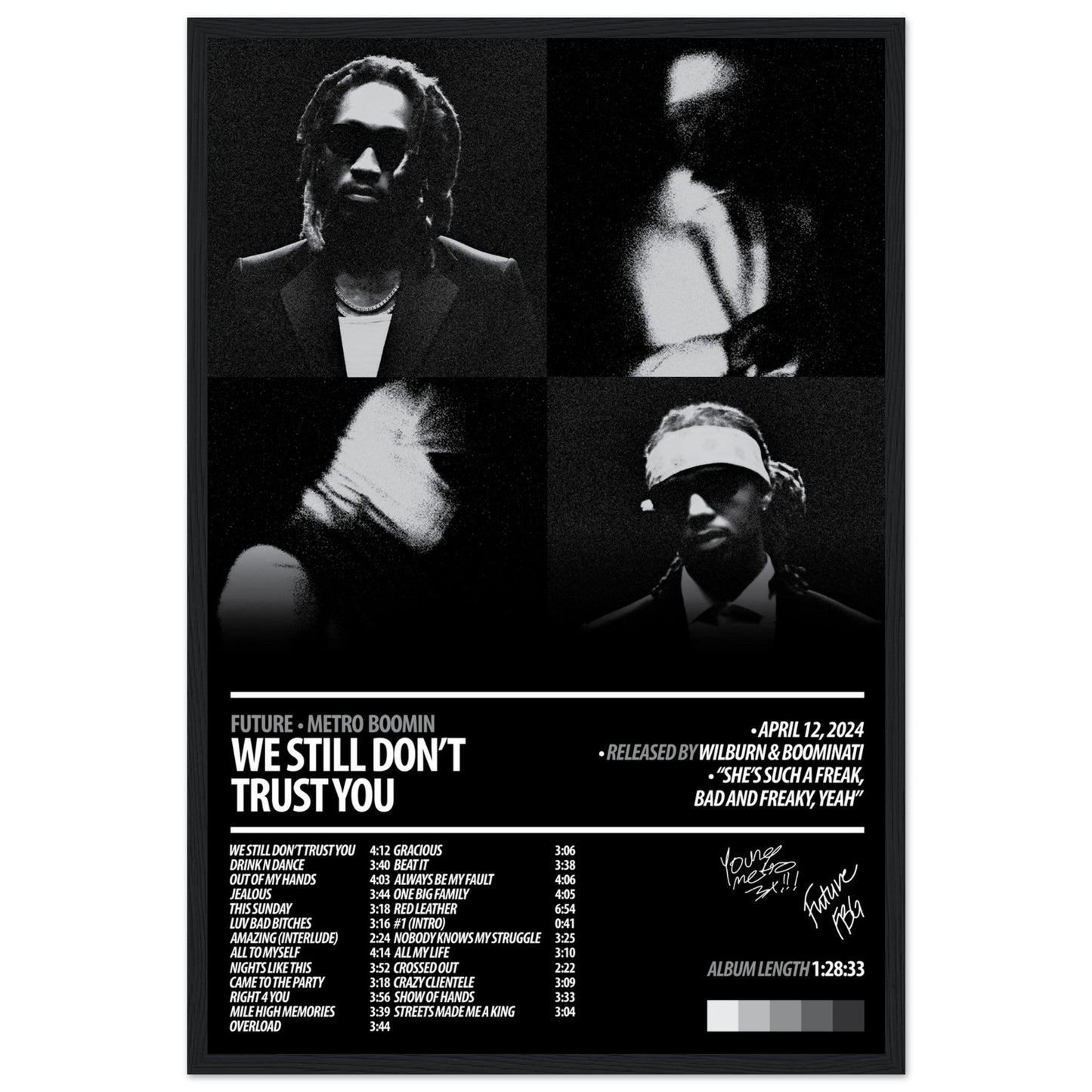 METRO BOOMIN & FUTURE Album Poster | WE STILL DON'T TRUST YOU - ChordPrints