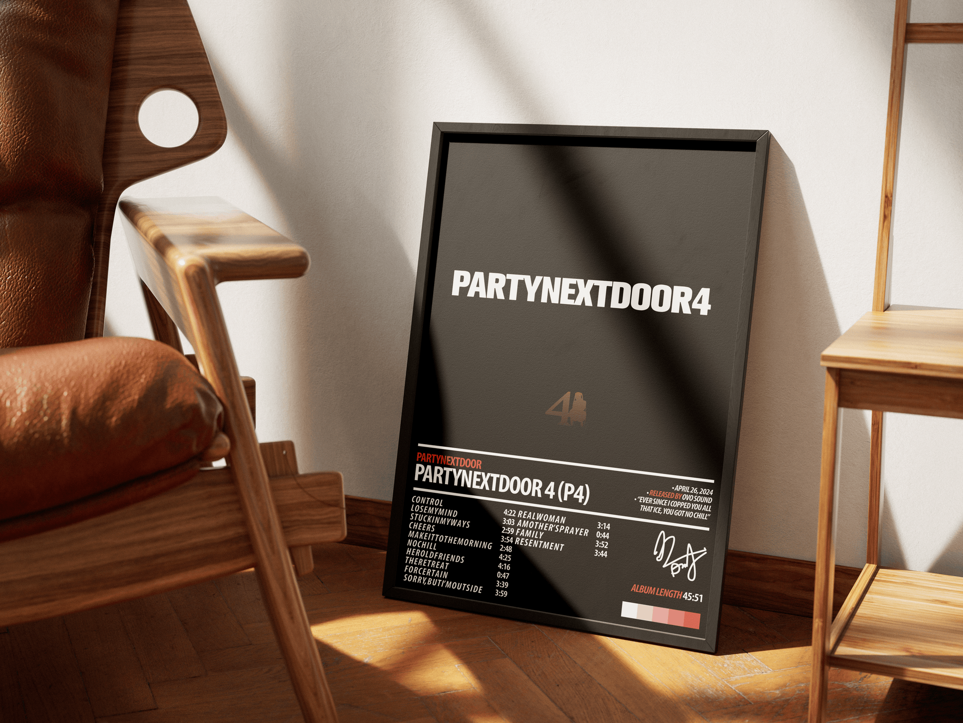 PARTYNEXTDOOR Album Poster | PARTYNEXTDOOR 4 (P4) - ChordPrints