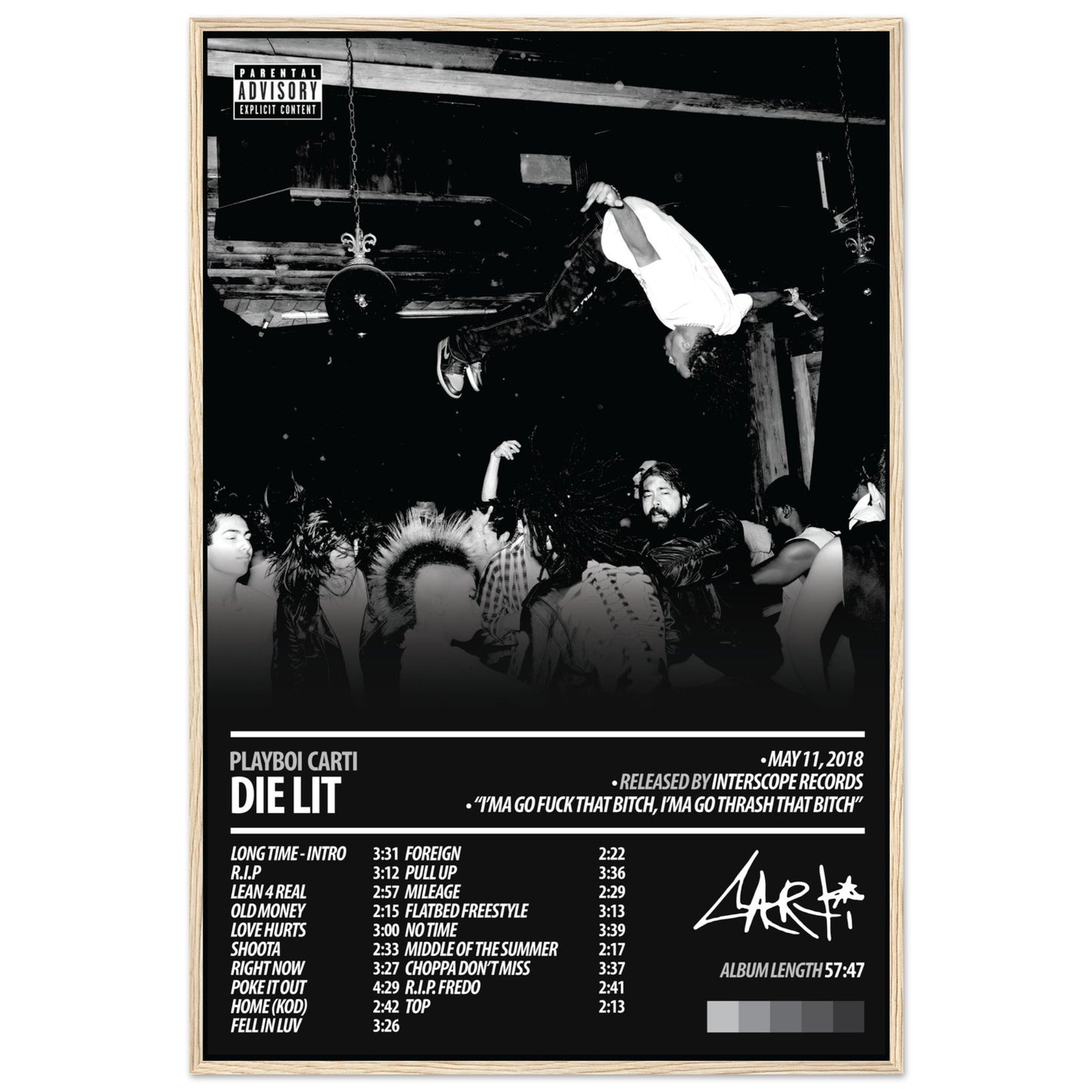 PLAYBOI CARTI Album Poster | Die Lit - ChordPrints