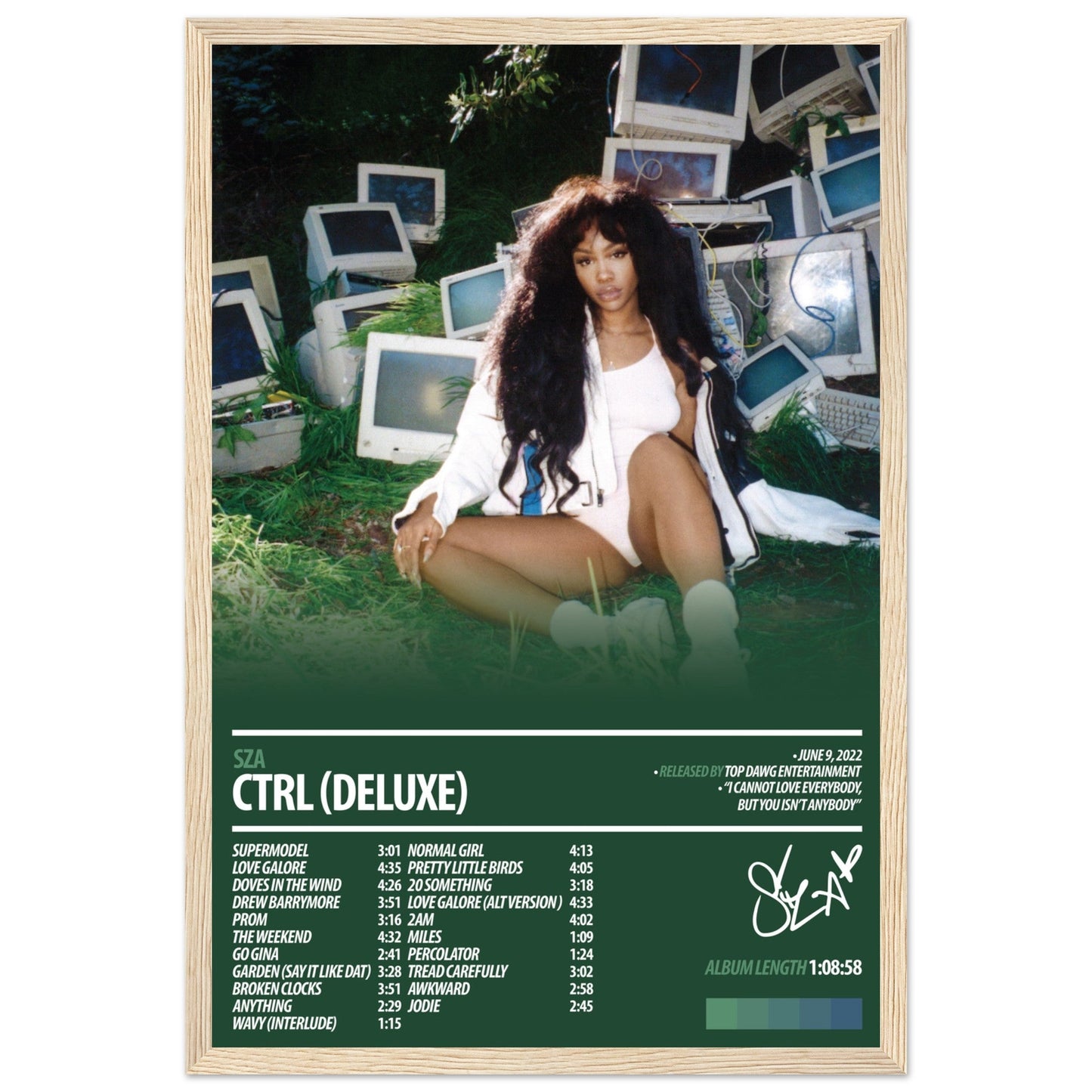 SZA Album Poster | Ctrl Deluxe - ChordPrints