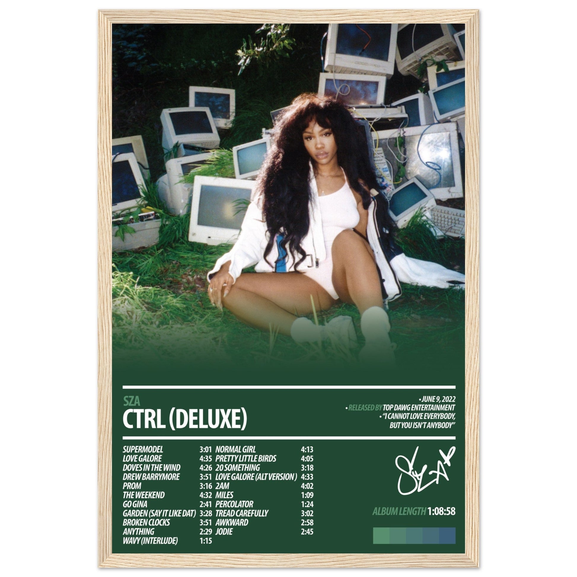 SZA Album Poster | Ctrl Deluxe - ChordPrints