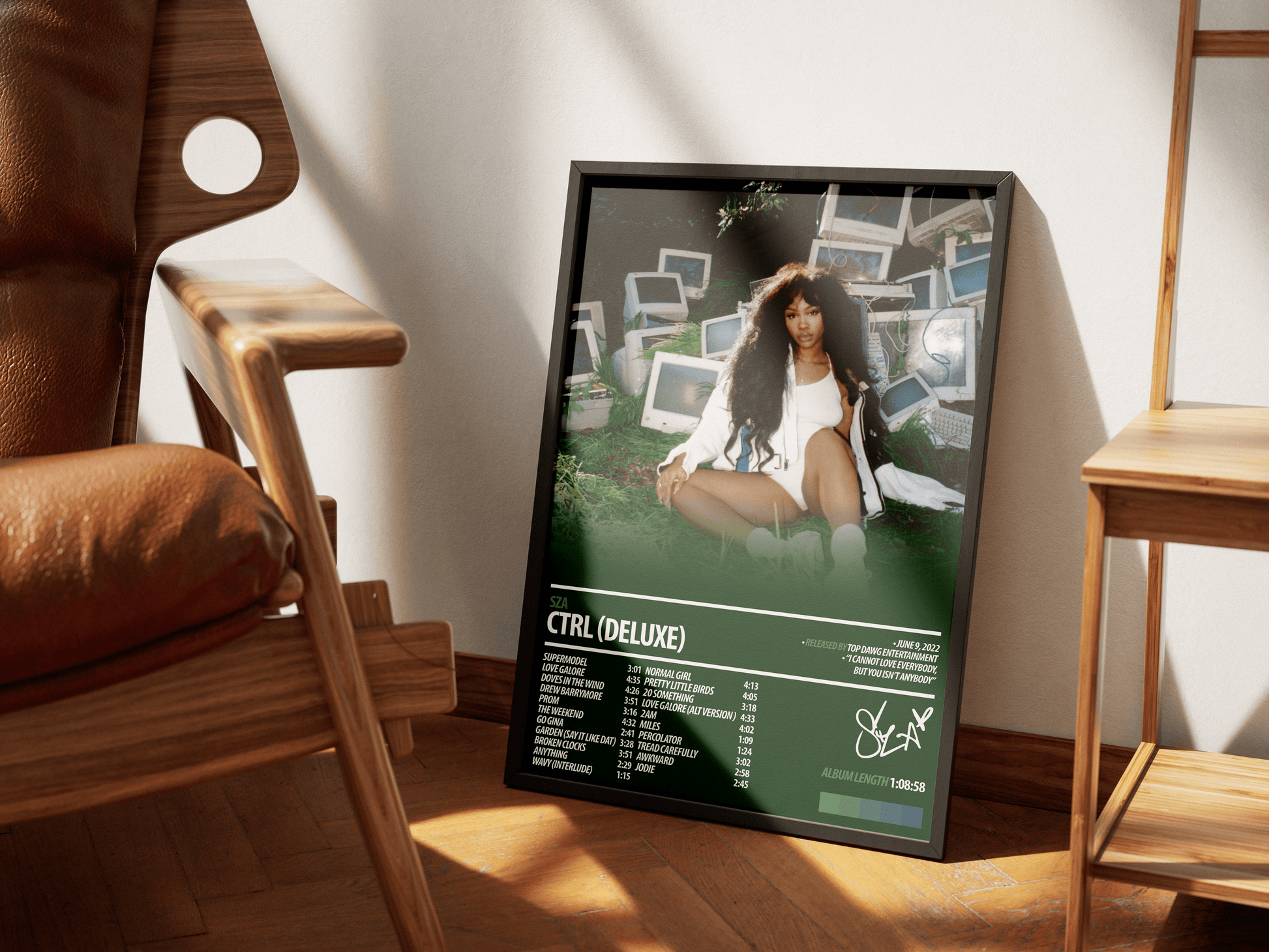 SZA Album Poster | Ctrl Deluxe - ChordPrints