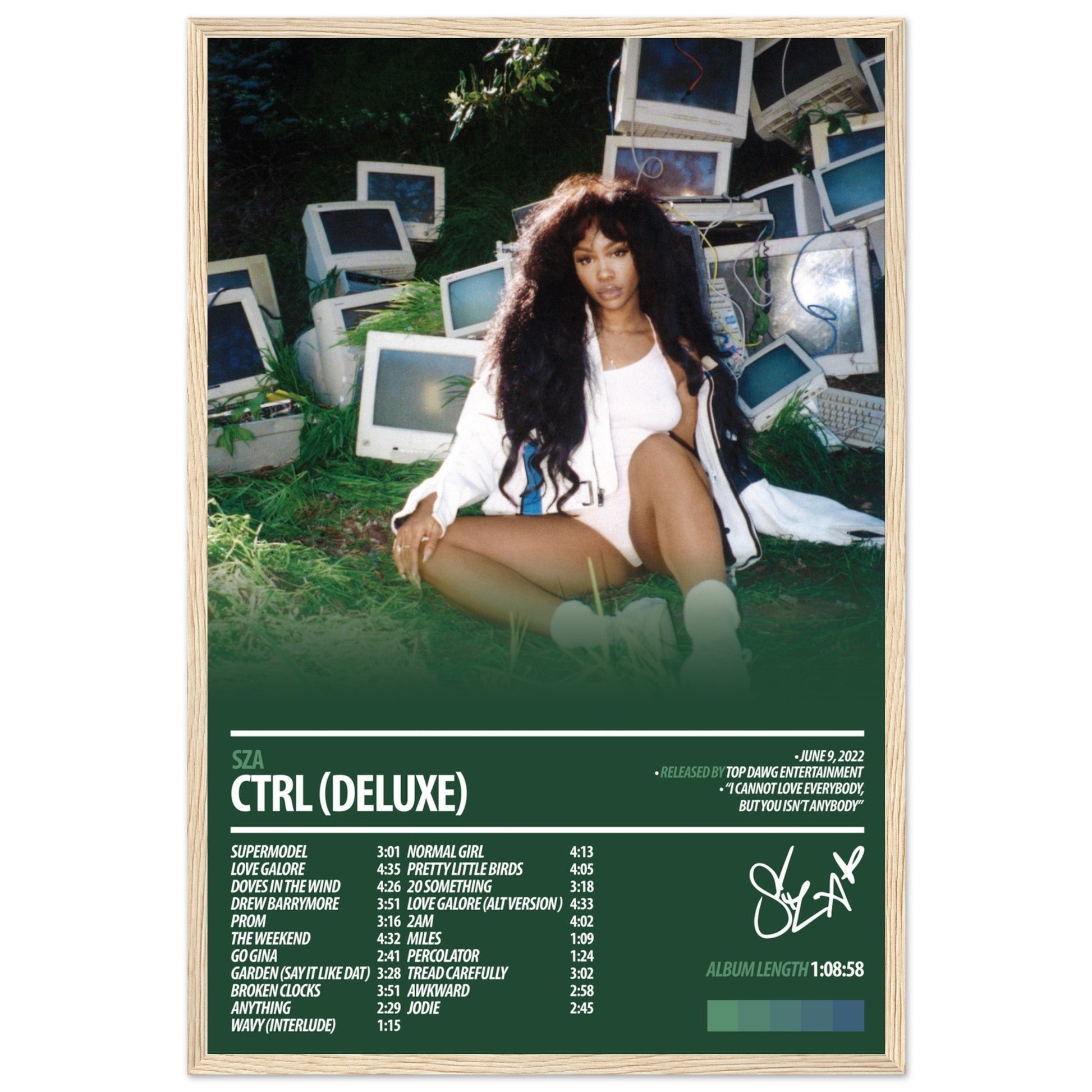 SZA Album Poster | Ctrl Deluxe - ChordPrints
