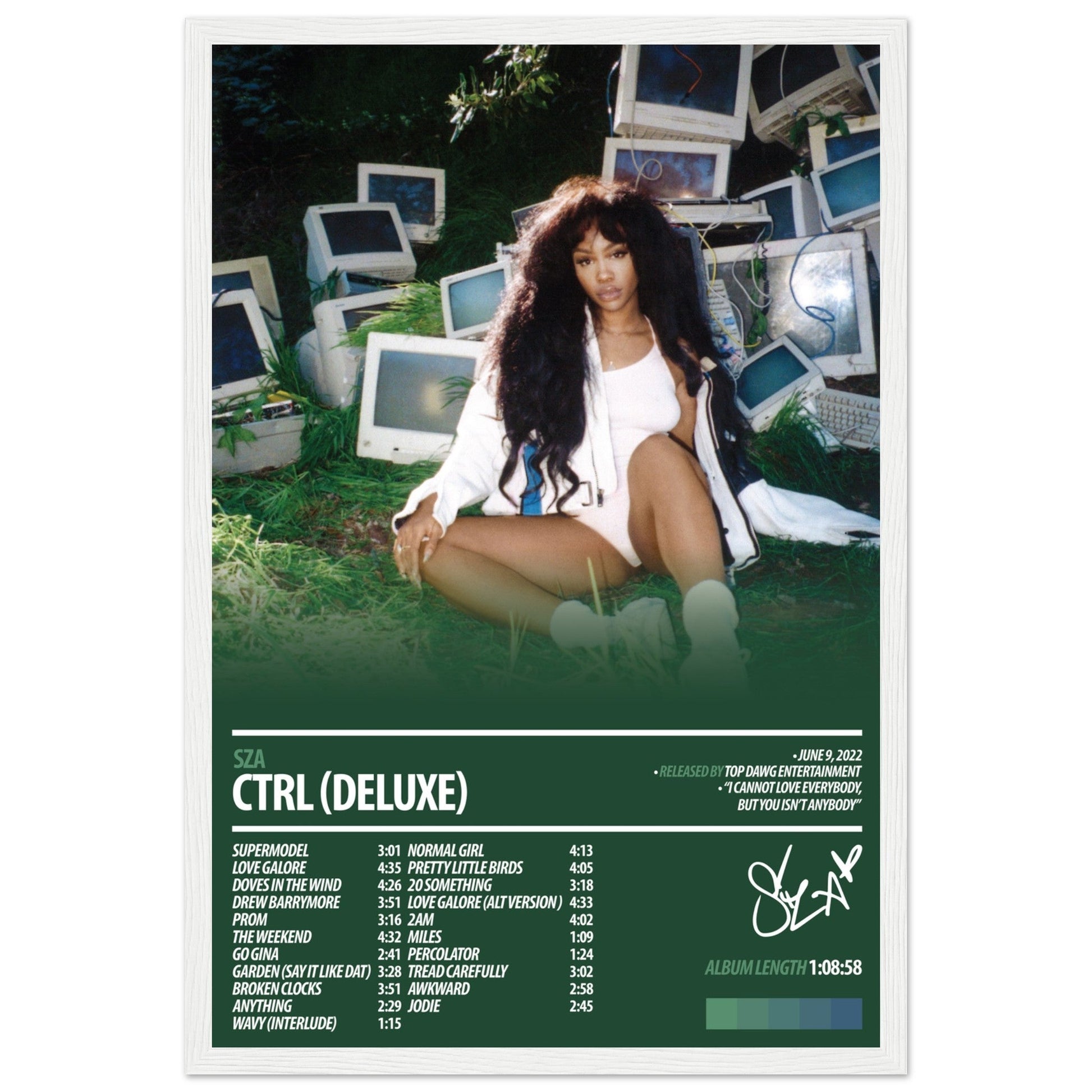 SZA Album Poster | Ctrl Deluxe - ChordPrints