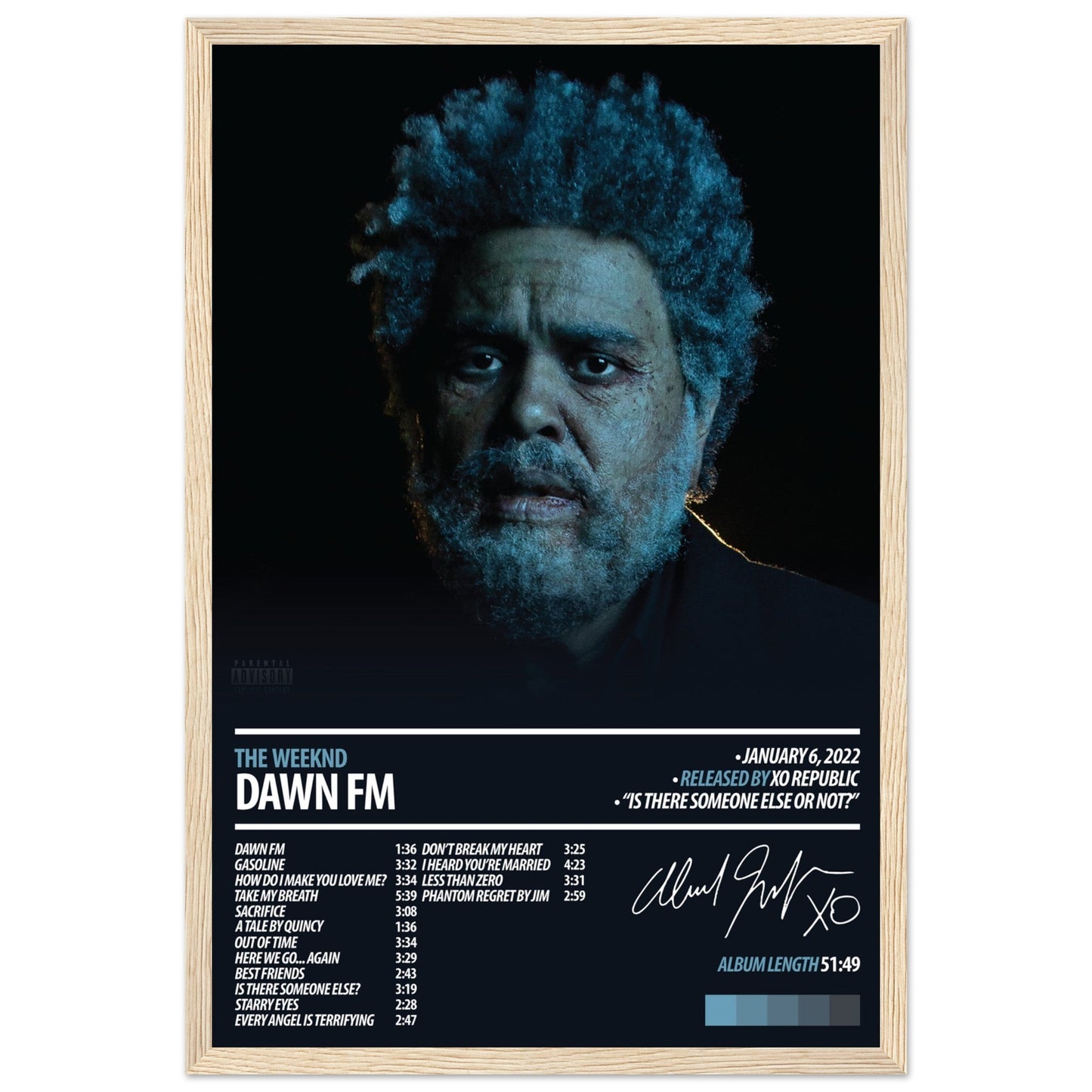 THE WEEKND Album Poster | Dawn FM - ChordPrints