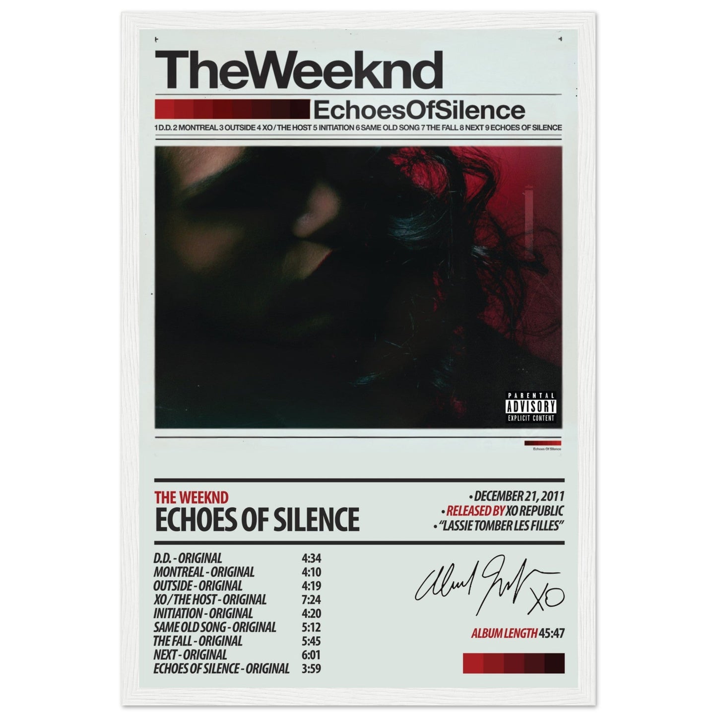 THE WEEKND Album Poster | Echoes Of Silence - ChordPrints