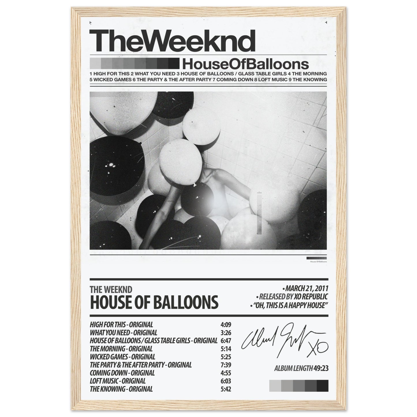 THE WEEKND Album Poster | House Of Balloons - ChordPrints