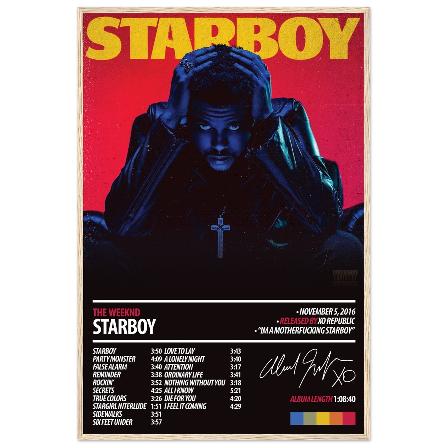 THE WEEKND Album Poster | Starboy - ChordPrints