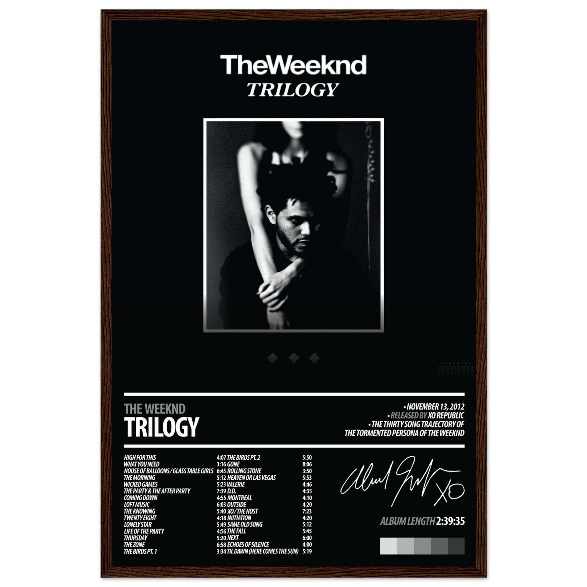 THE WEEKND Album Poster | Trilogy - ChordPrints