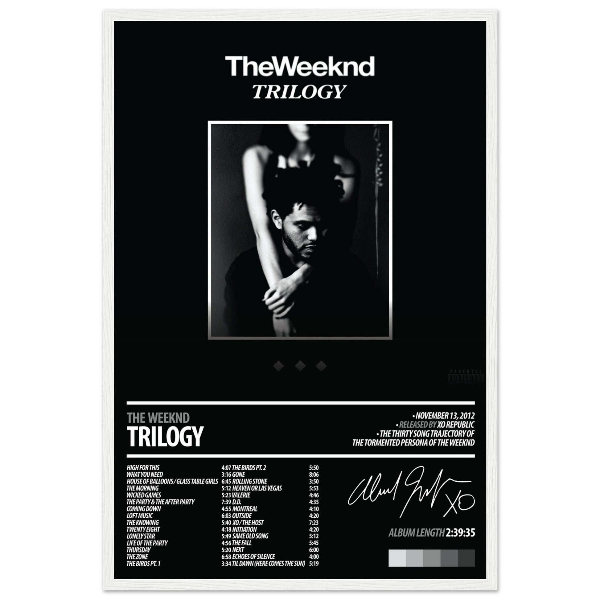 THE WEEKND Album Poster | Trilogy - ChordPrints