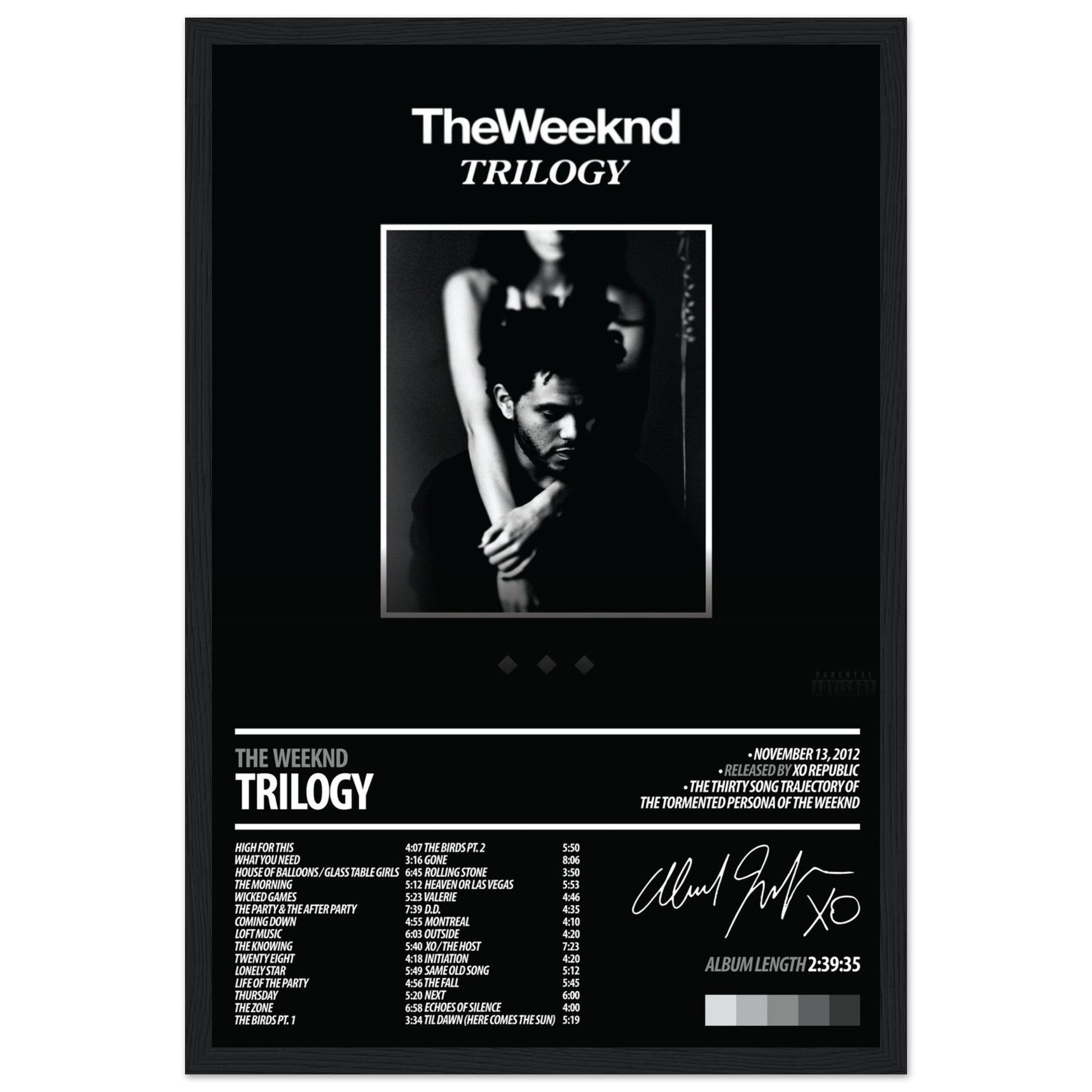 THE WEEKND Album Poster | Trilogy - ChordPrints