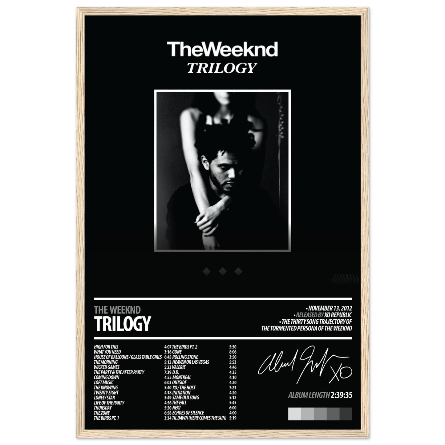 THE WEEKND Album Poster | Trilogy - ChordPrints