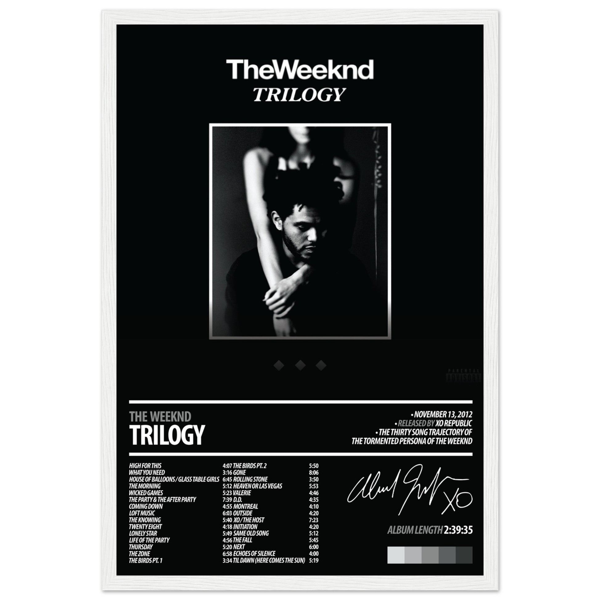 THE WEEKND Album Poster | Trilogy - ChordPrints