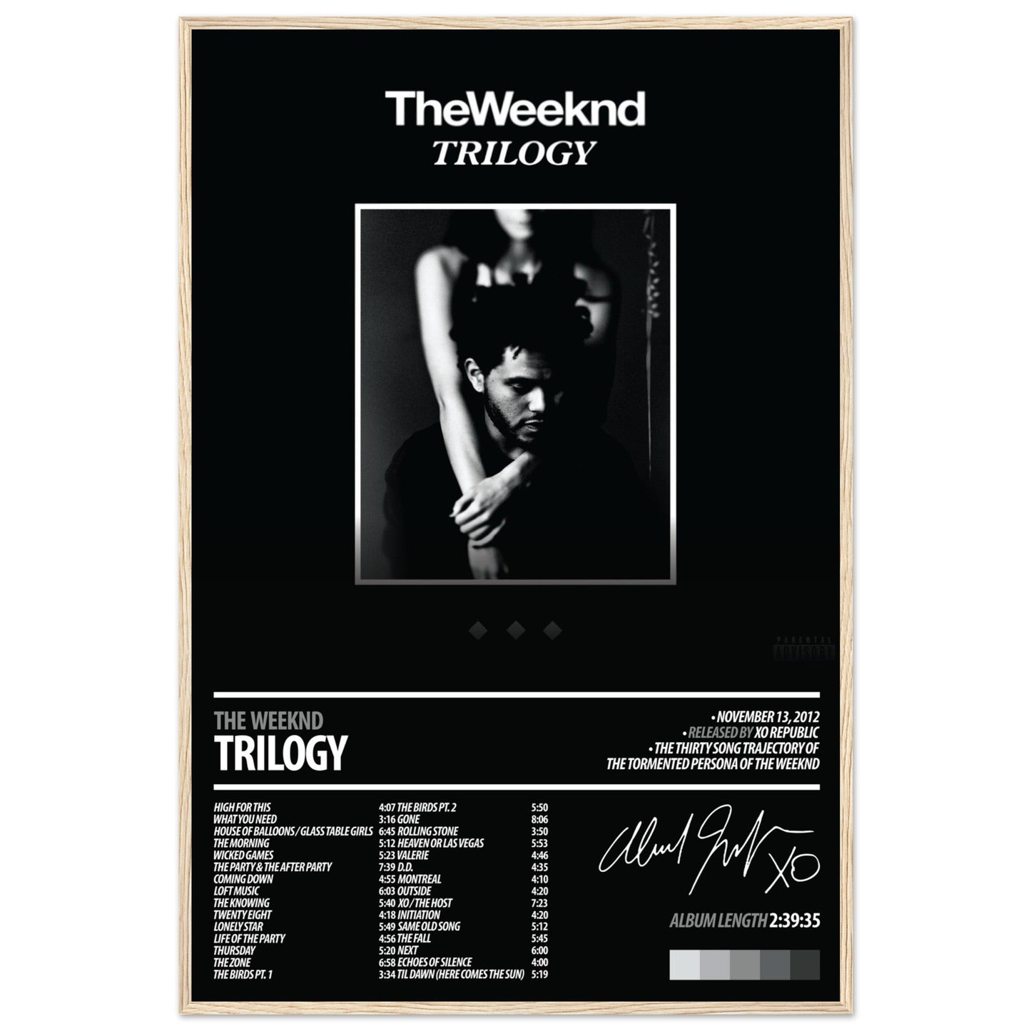 THE WEEKND Album Poster | Trilogy - ChordPrints