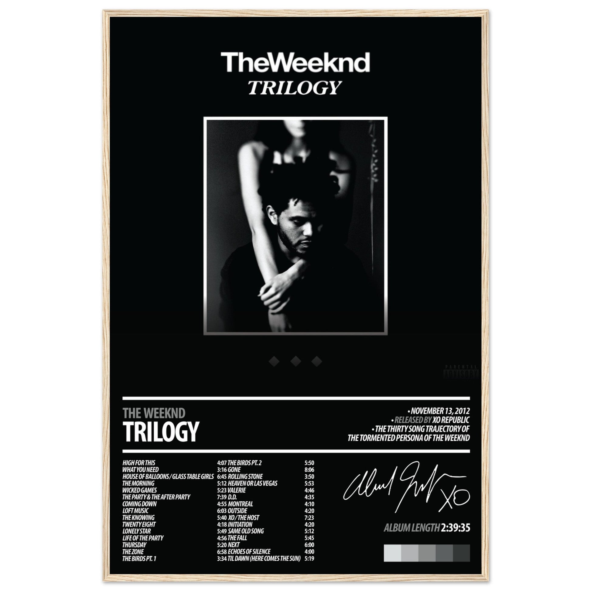 THE WEEKND Album Poster | Trilogy - ChordPrints
