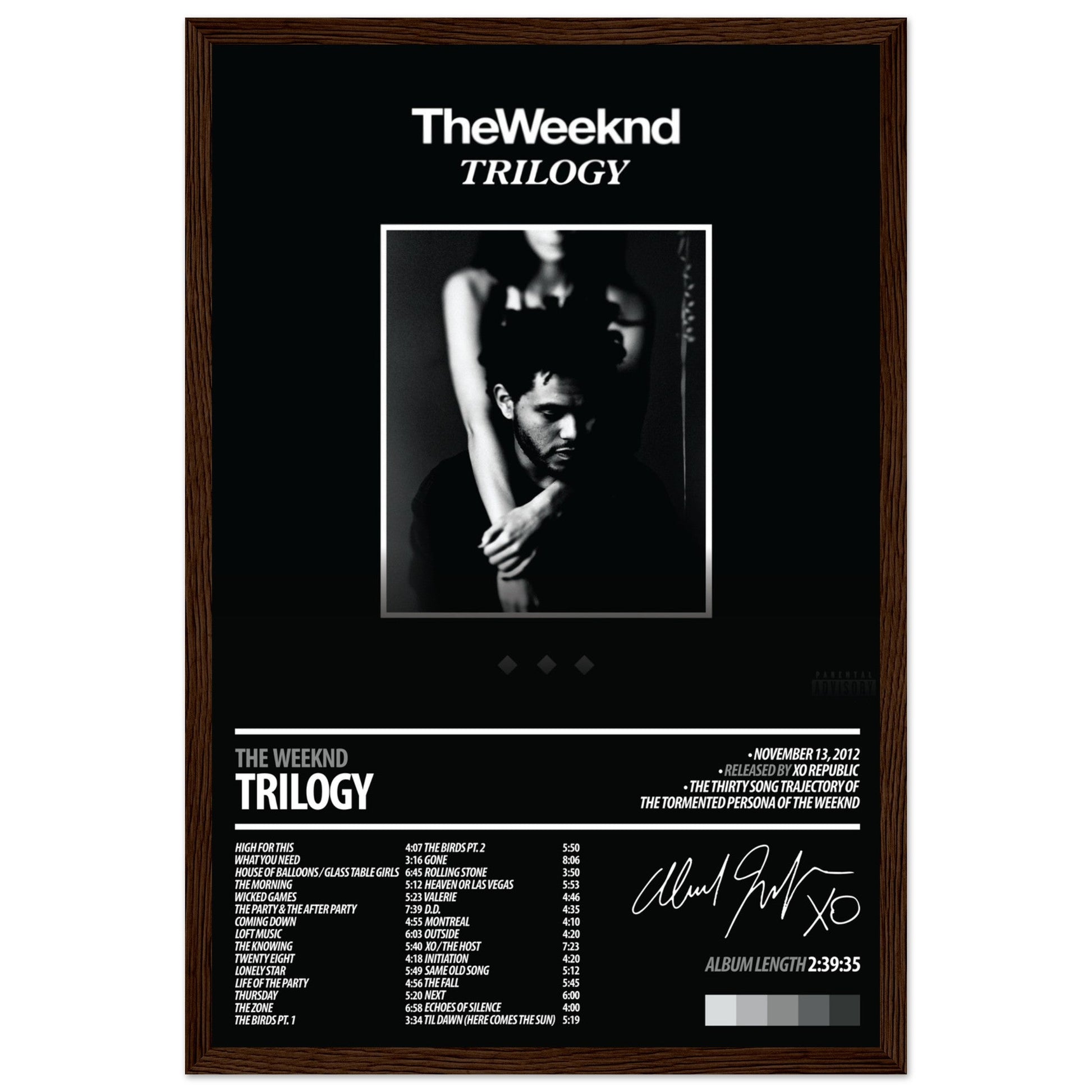 THE WEEKND Album Poster | Trilogy - ChordPrints