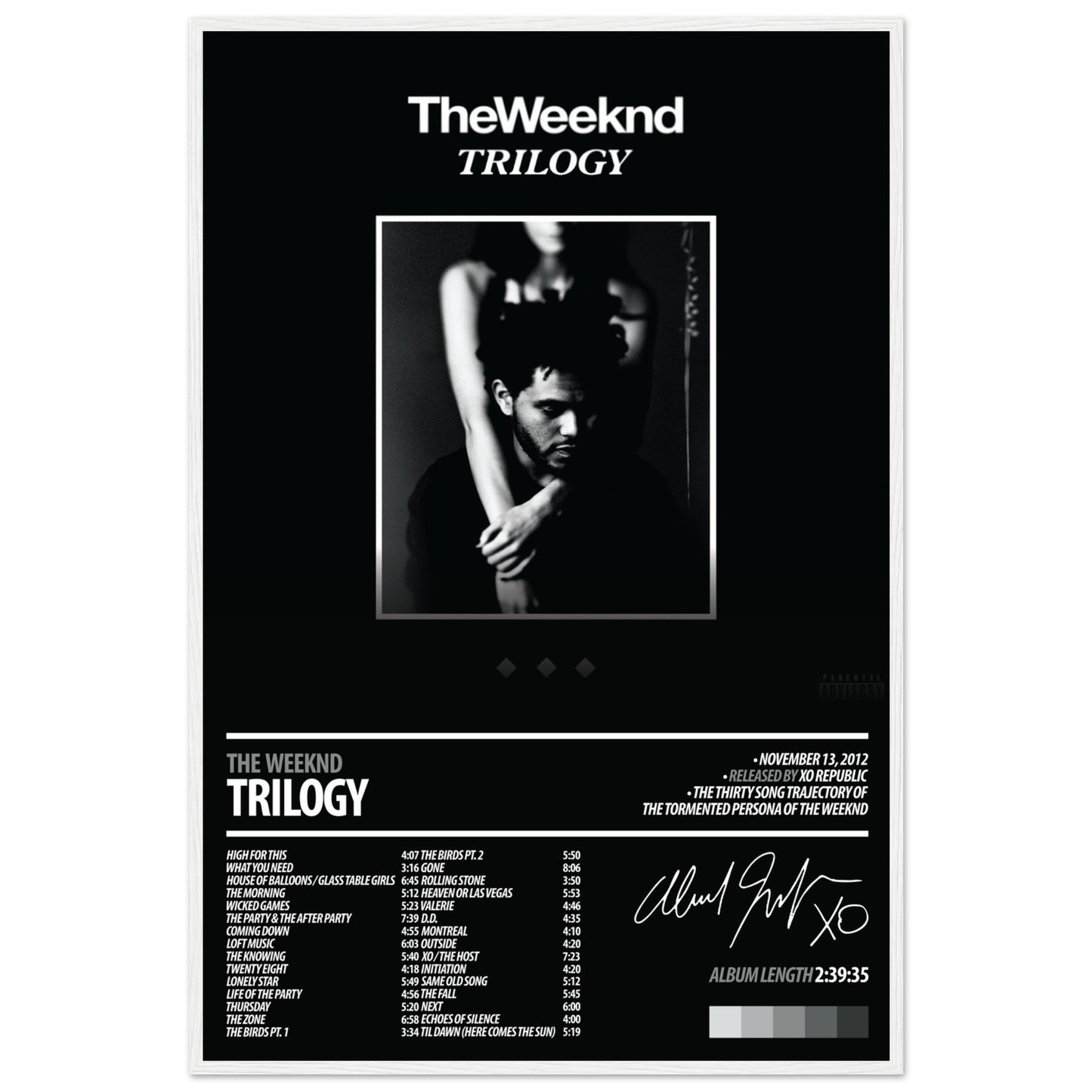 THE WEEKND Album Poster | Trilogy - ChordPrints