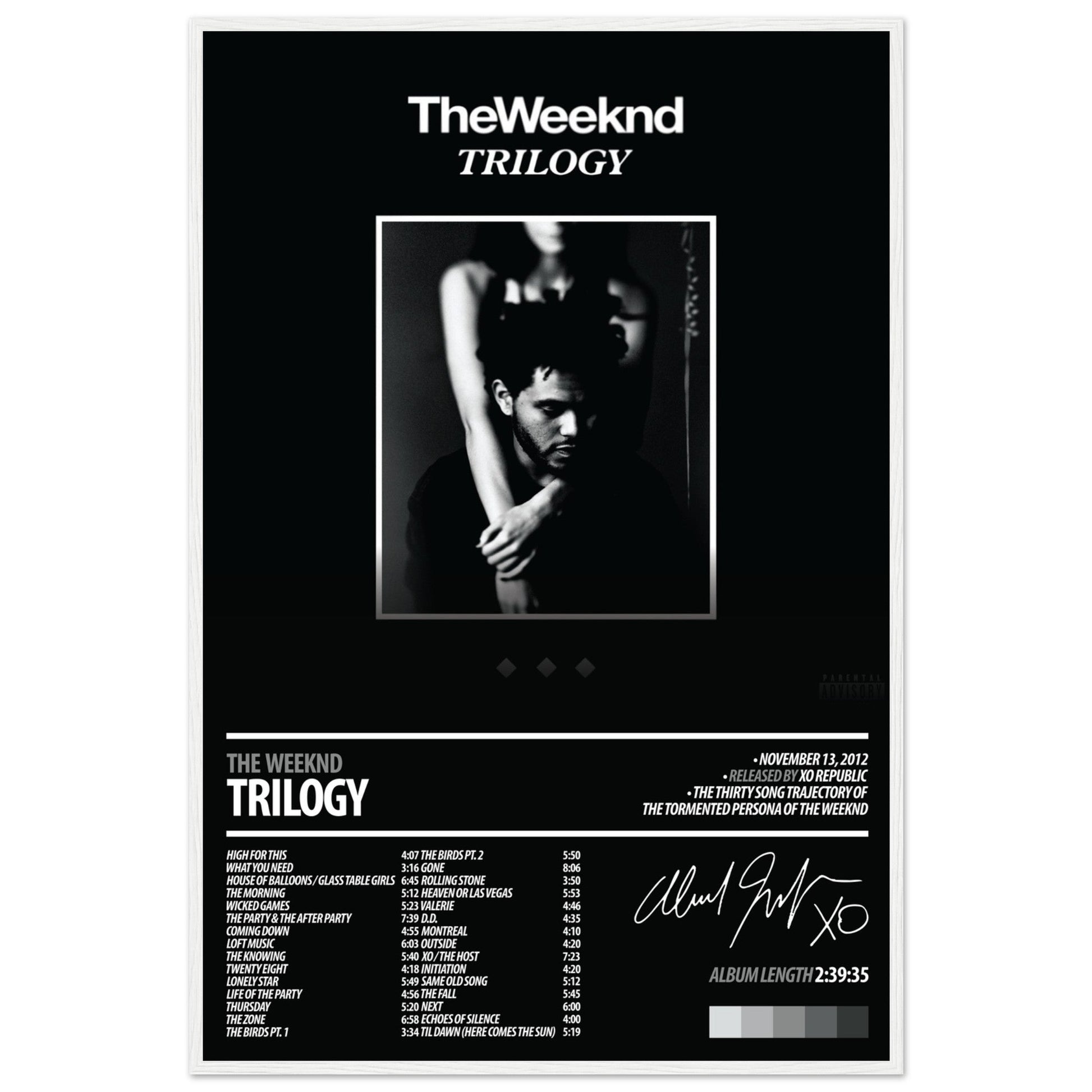 THE WEEKND Album Poster | Trilogy - ChordPrints