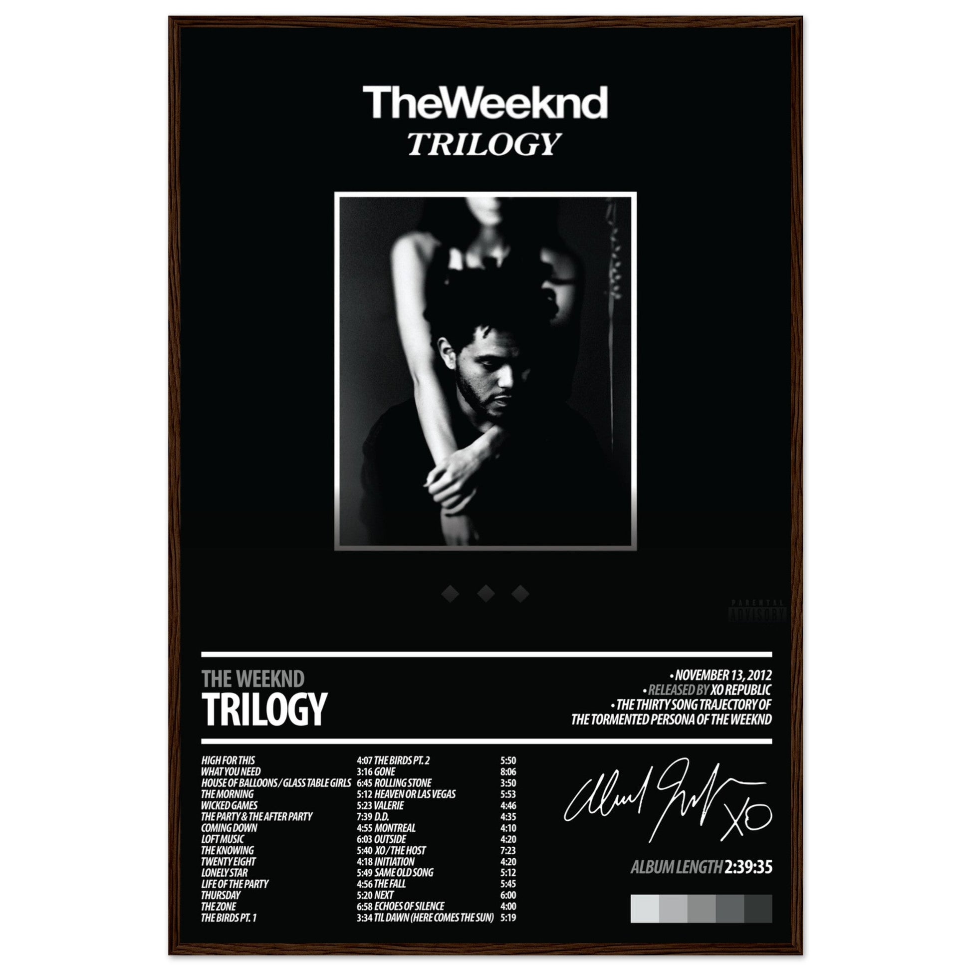THE WEEKND Album Poster | Trilogy - ChordPrints