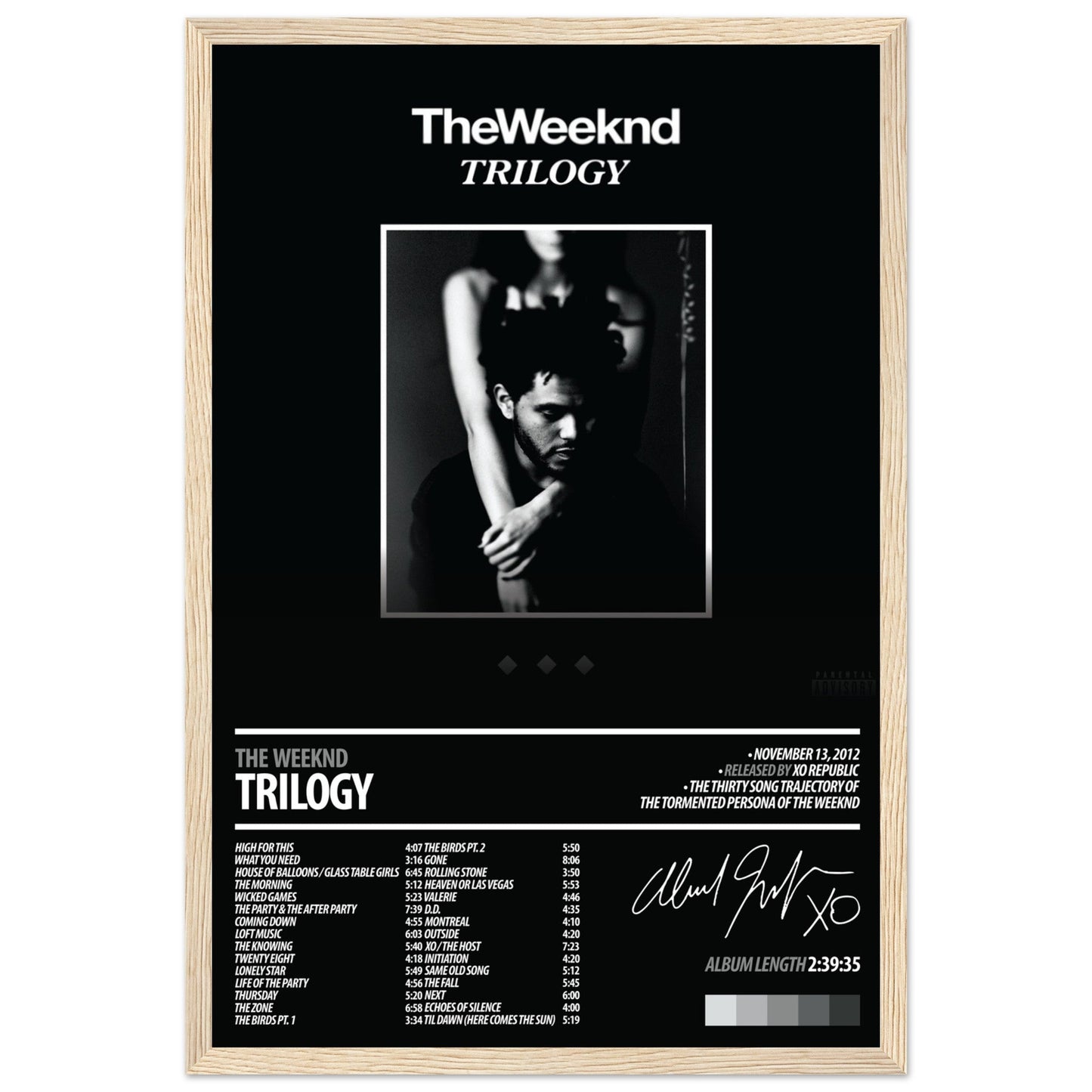 THE WEEKND Album Poster | Trilogy - ChordPrints