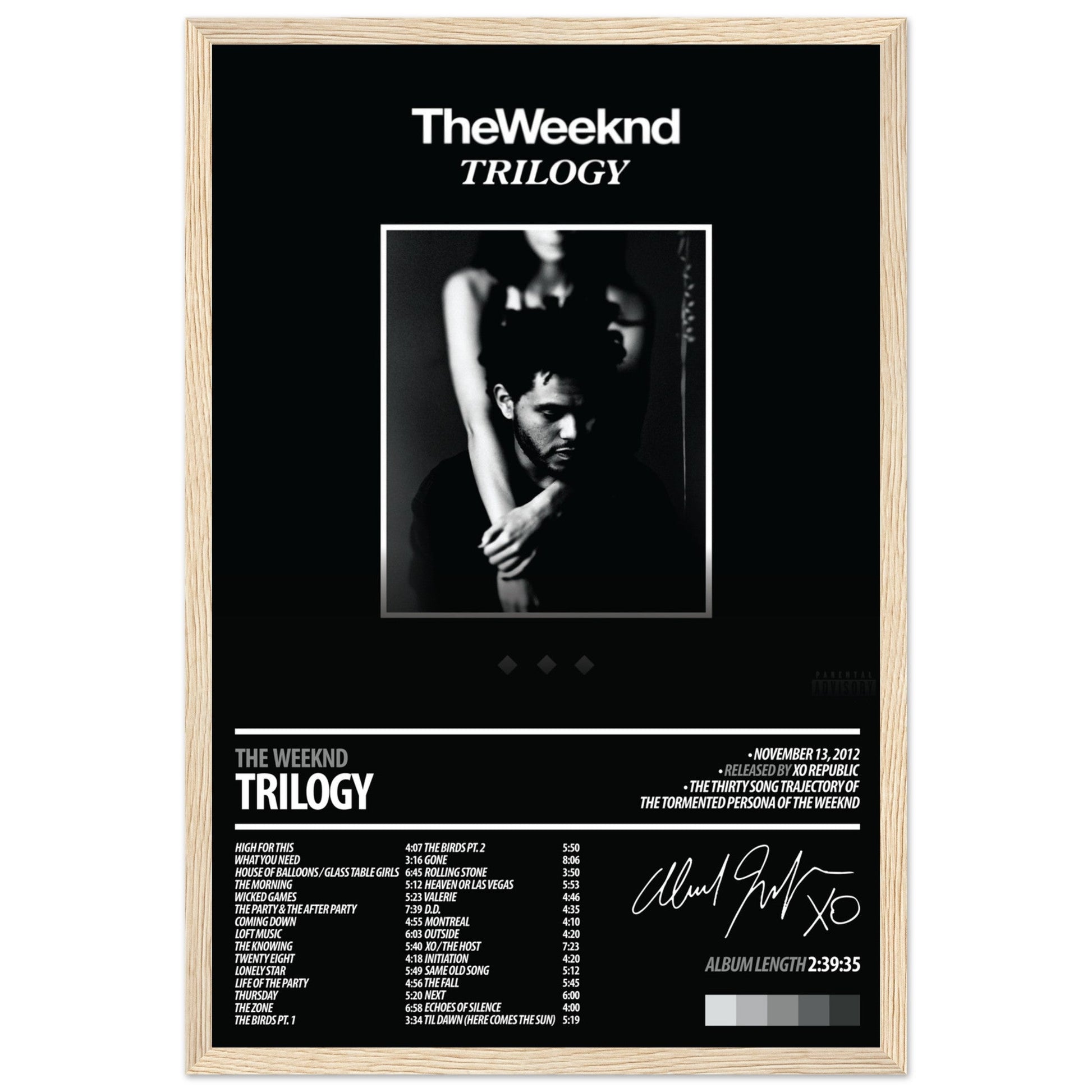 THE WEEKND Album Poster | Trilogy - ChordPrints