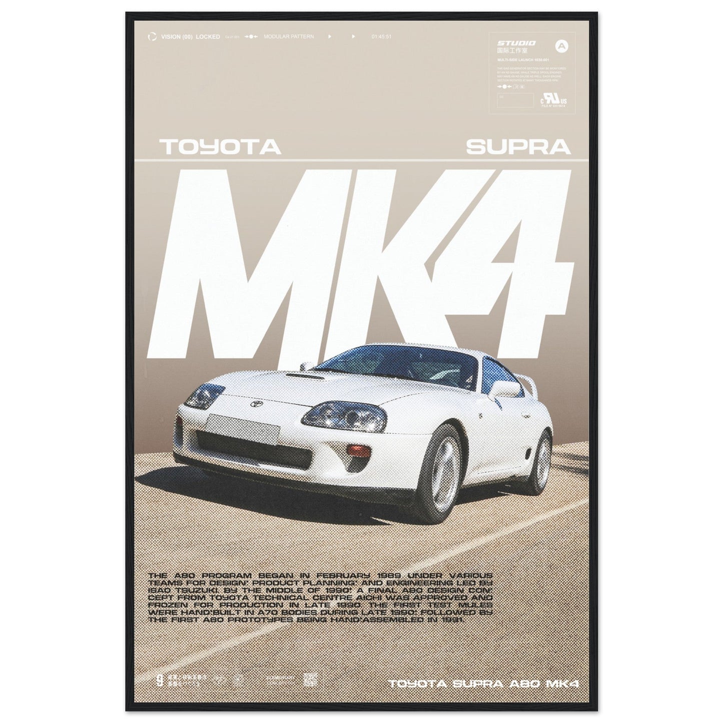 TOYOTA SUPRA MK4 POSTER - ChordPrints