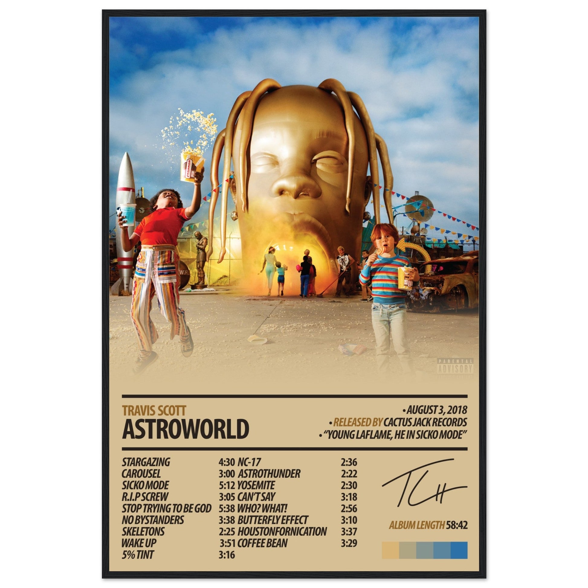 TRAVIS SCOTT Album Poster | Astroworld - ChordPrints