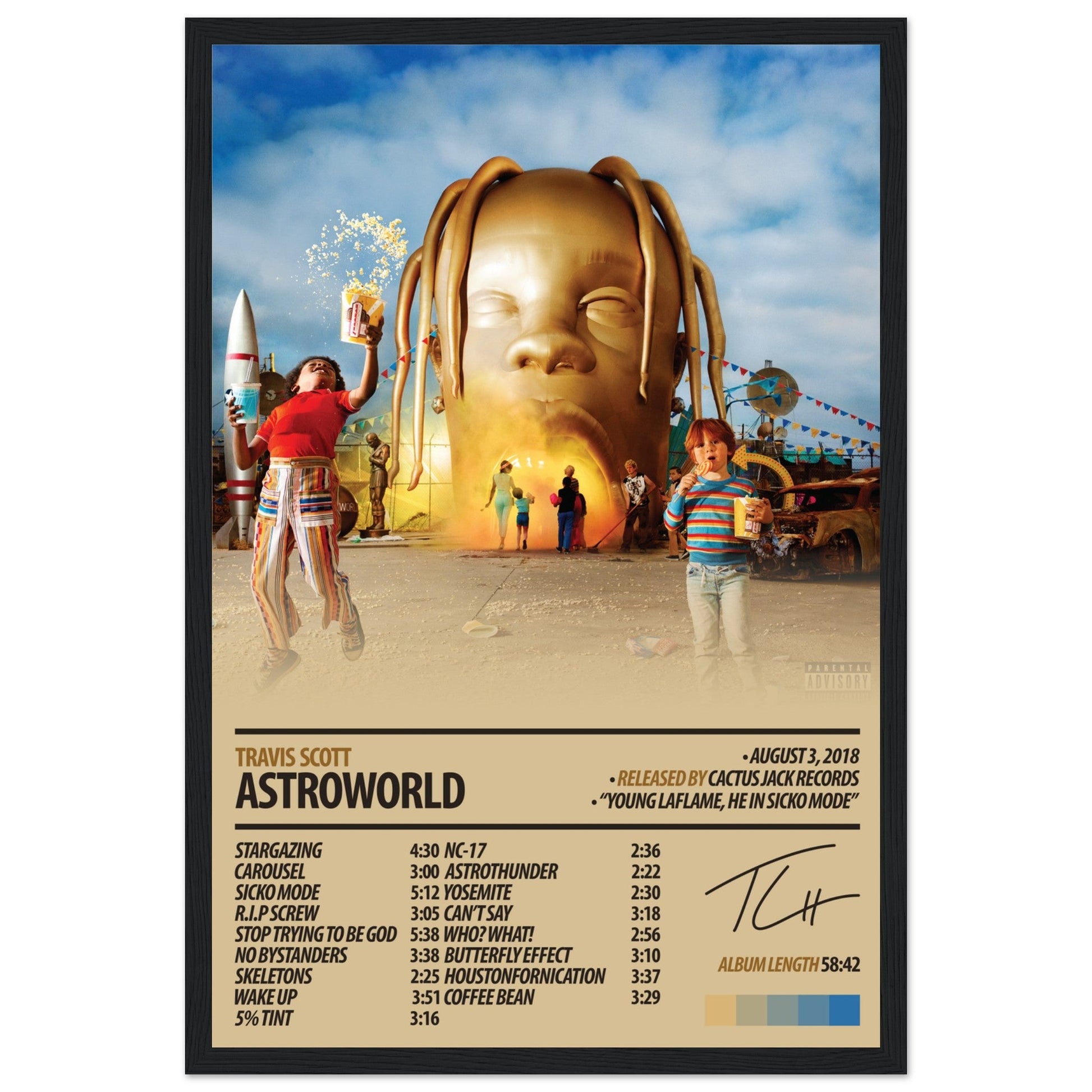 TRAVIS SCOTT Album Poster | Astroworld - ChordPrints