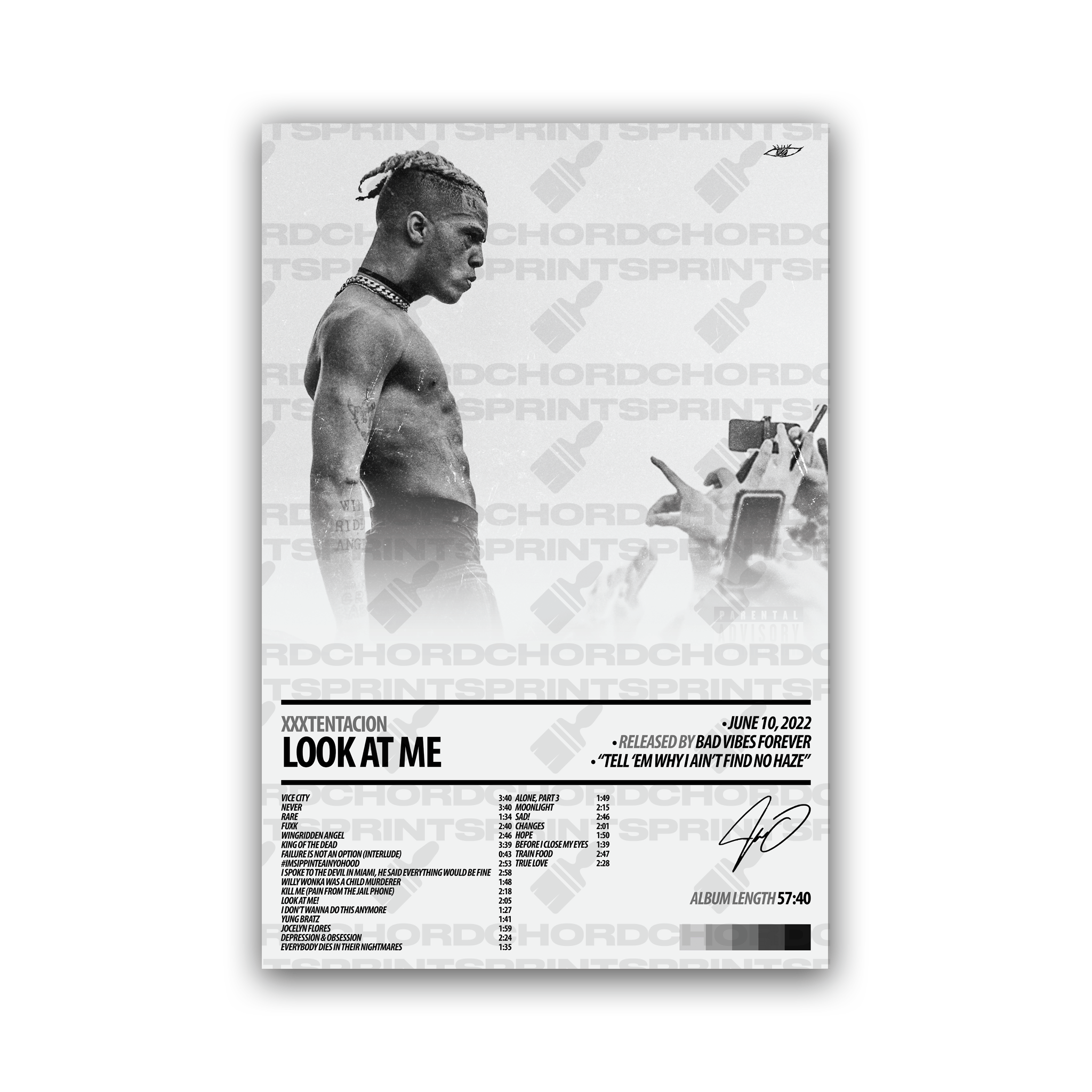 XXXTENTACION Album Poster | Skins – ChordPrints