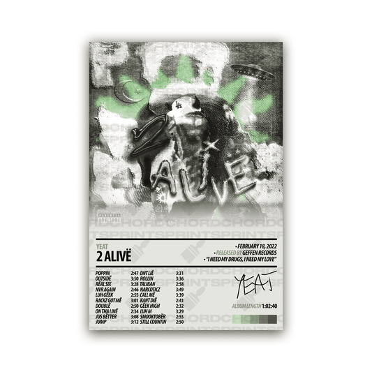 YEAT Album Poster | 2 Alive