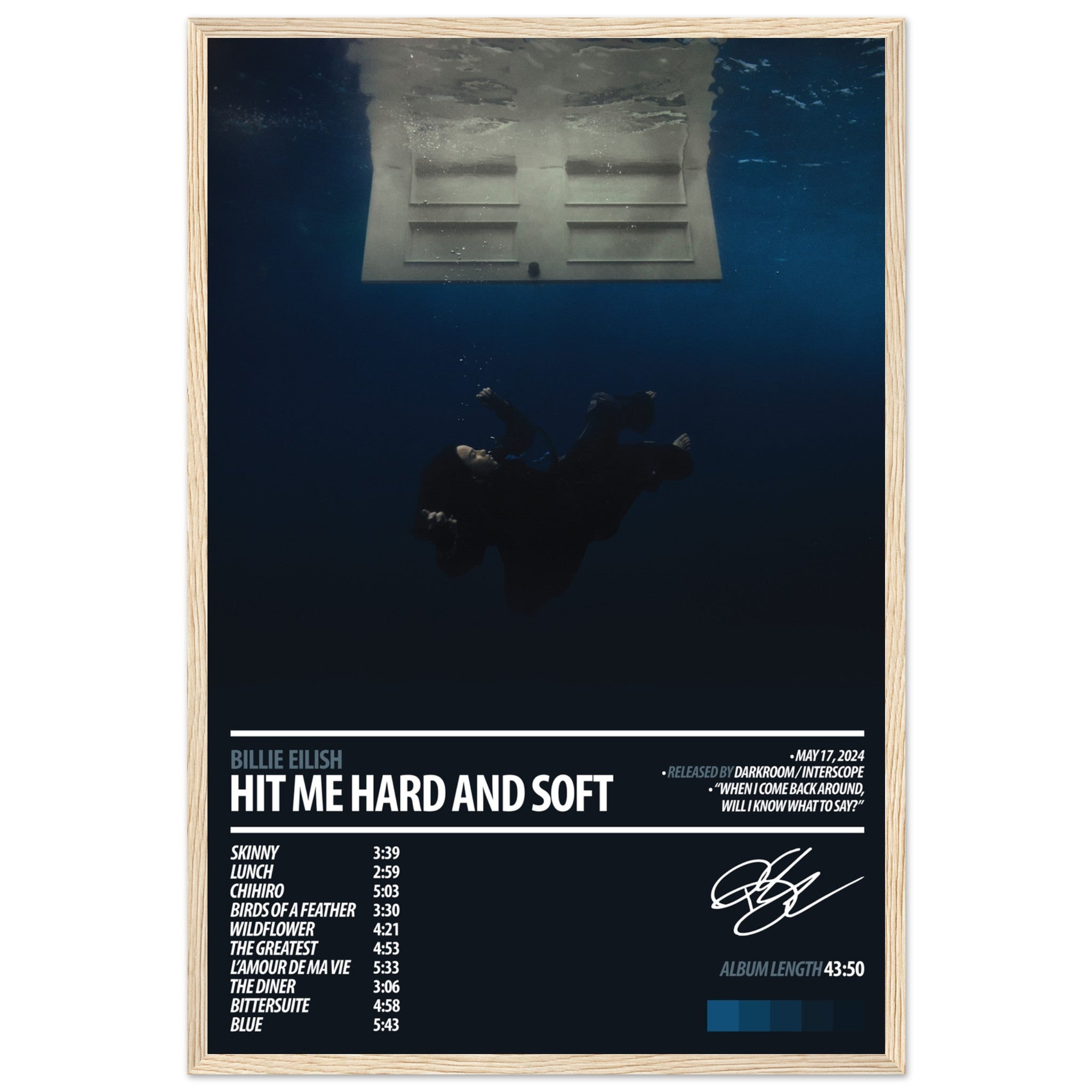 BILLIE EILISH Album Poster | HIT ME HARD AND SOFT – ChordPrints