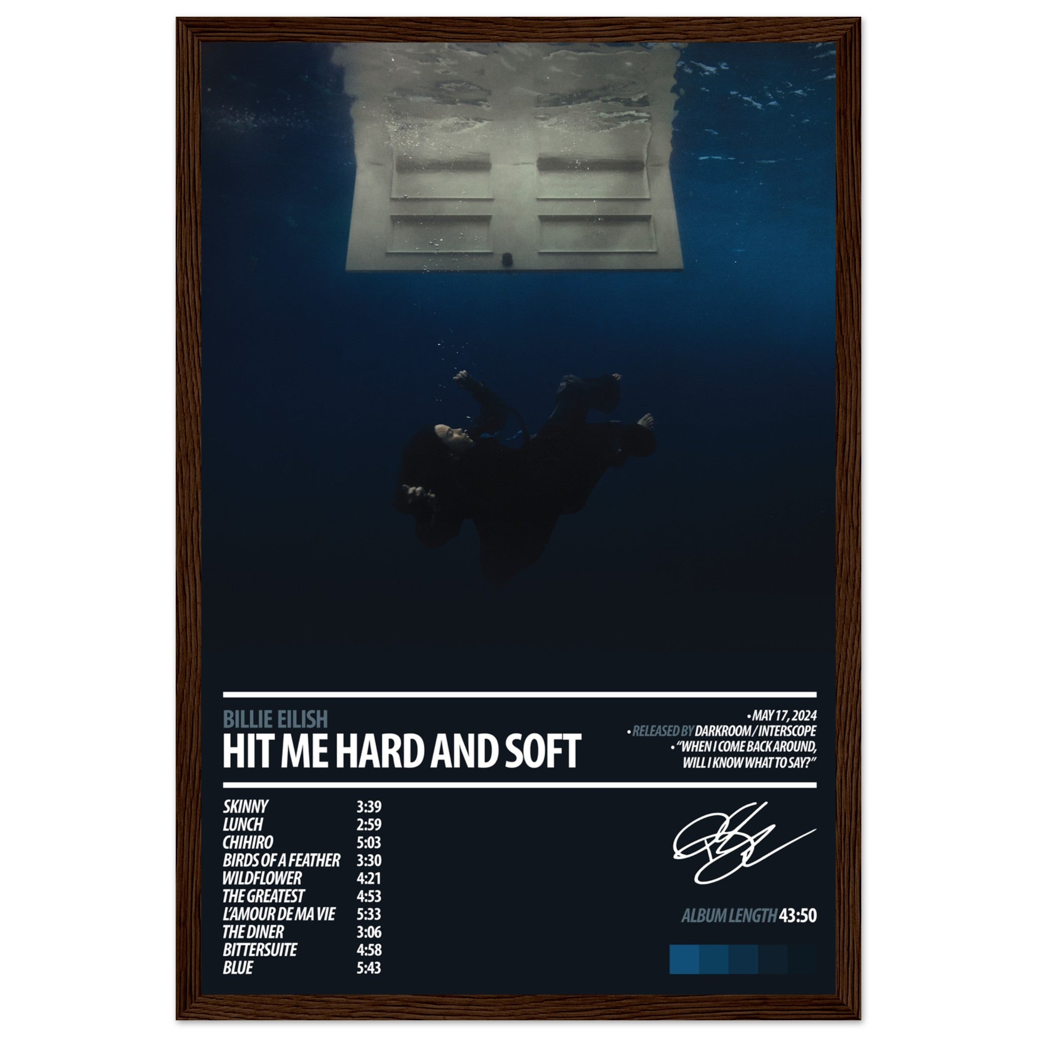 BILLIE EILISH Album Poster | HIT ME HARD AND SOFT – ChordPrints