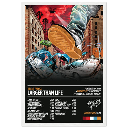 BRENT FAIYAZ Album Poster | Larger Than Life - ChordPrints