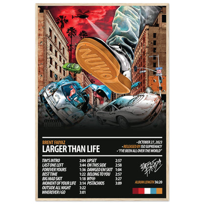BRENT FAIYAZ Album Poster | Larger Than Life - ChordPrints