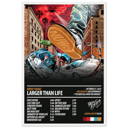 BRENT FAIYAZ Album Poster | Larger Than Life - ChordPrints