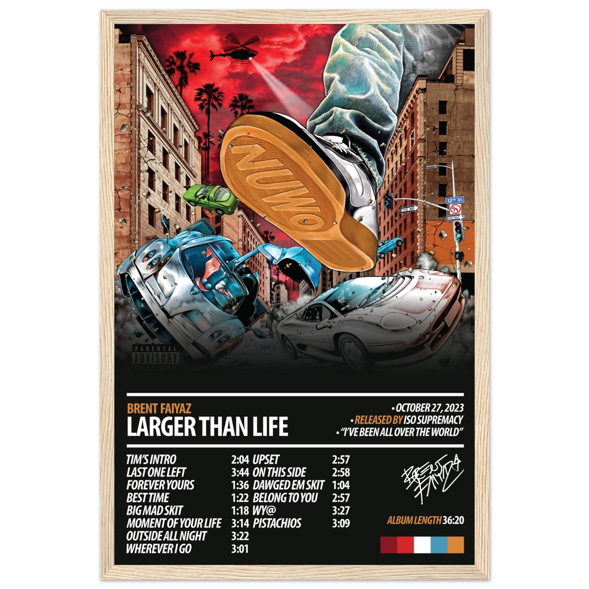 BRENT FAIYAZ Album Poster | Larger Than Life – ChordPrints