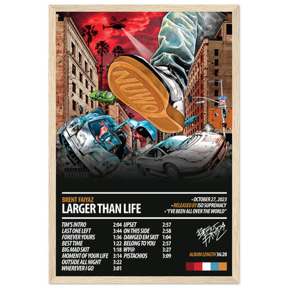 BRENT FAIYAZ Album Poster | Larger Than Life - ChordPrints