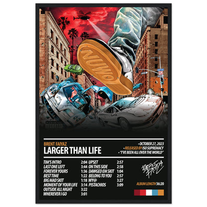 BRENT FAIYAZ Album Poster | Larger Than Life - ChordPrints